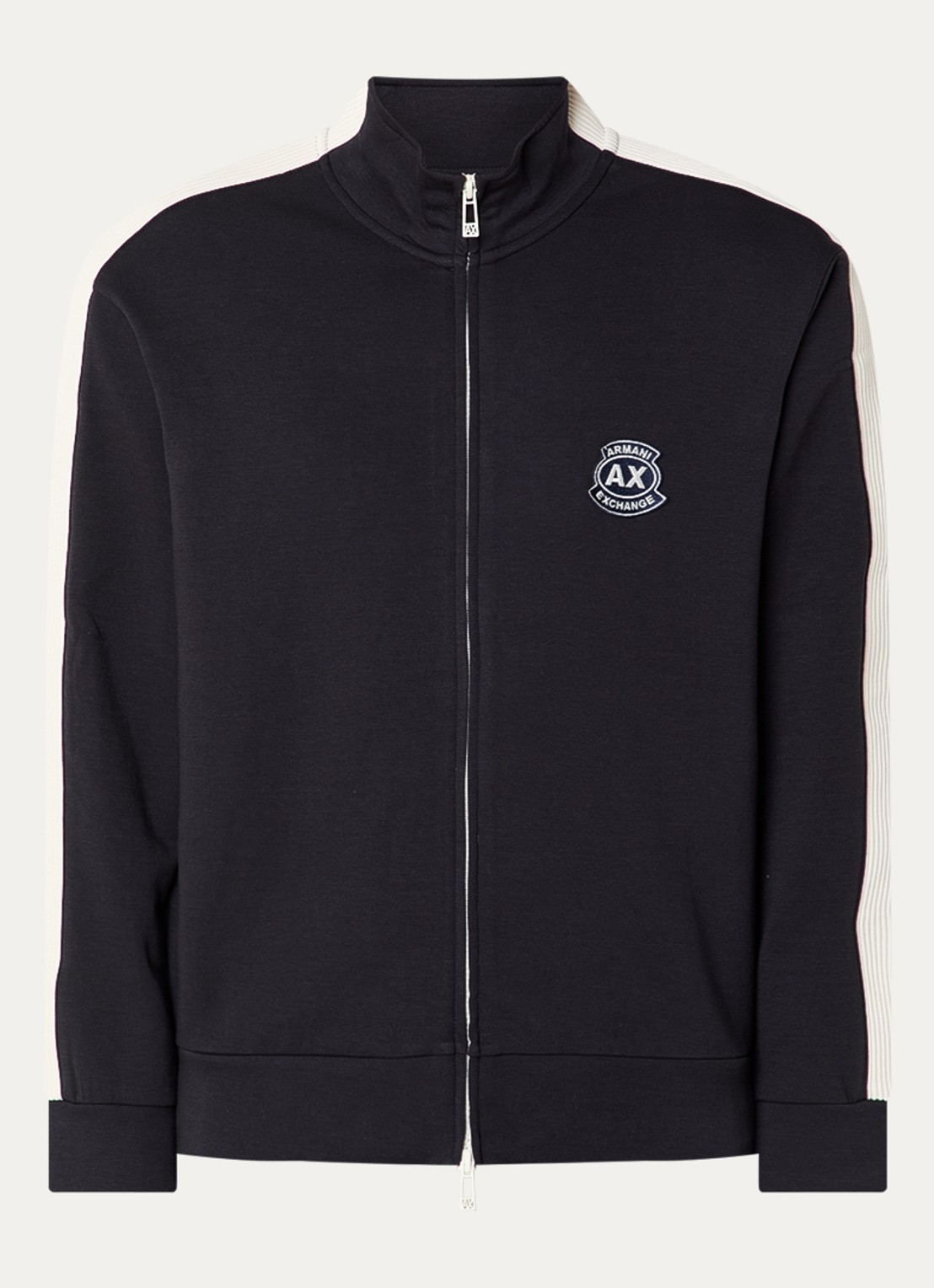 Armani Sweatvest met logoborduring - voorkant 2 donkerblauw