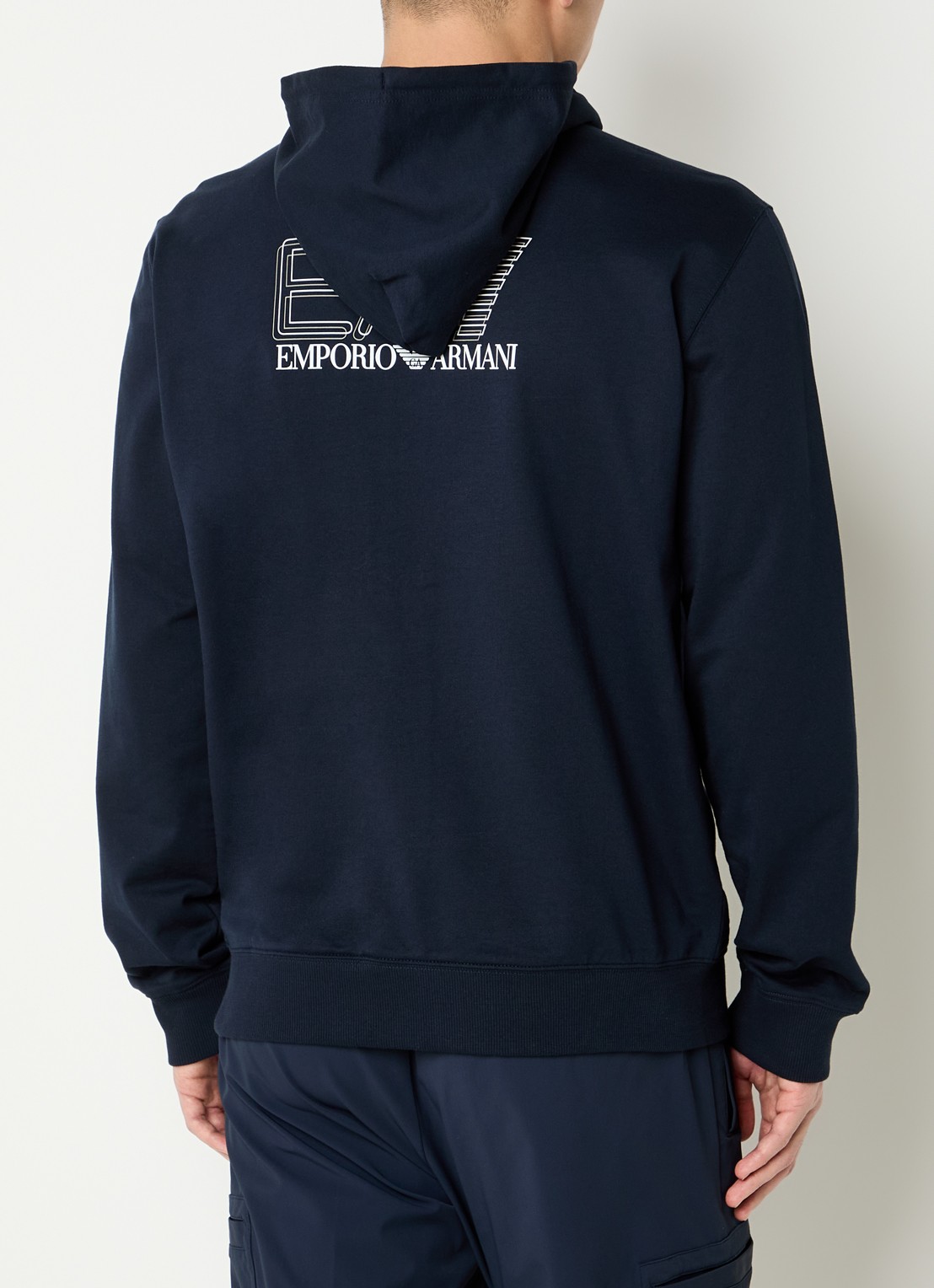 Armani Sweatvest met logoprint - achterkant 2 donkerblauw