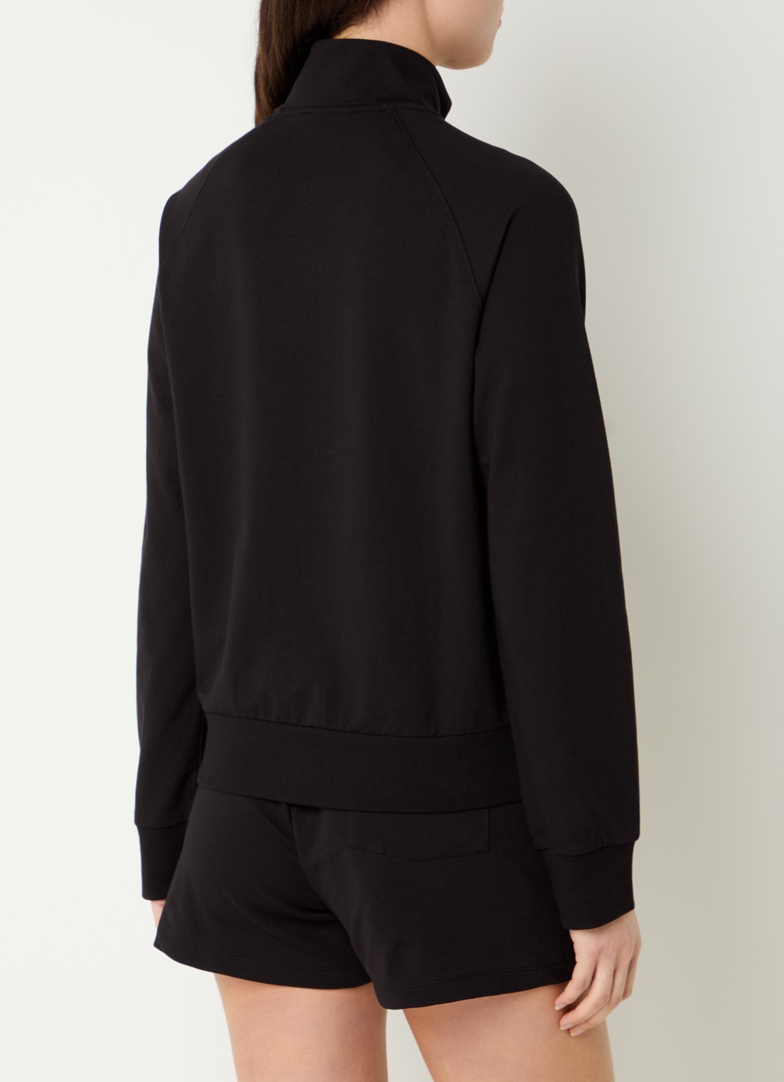 Armani Sweatvest met opstaande kraag en logo - achterkant 4 zwart