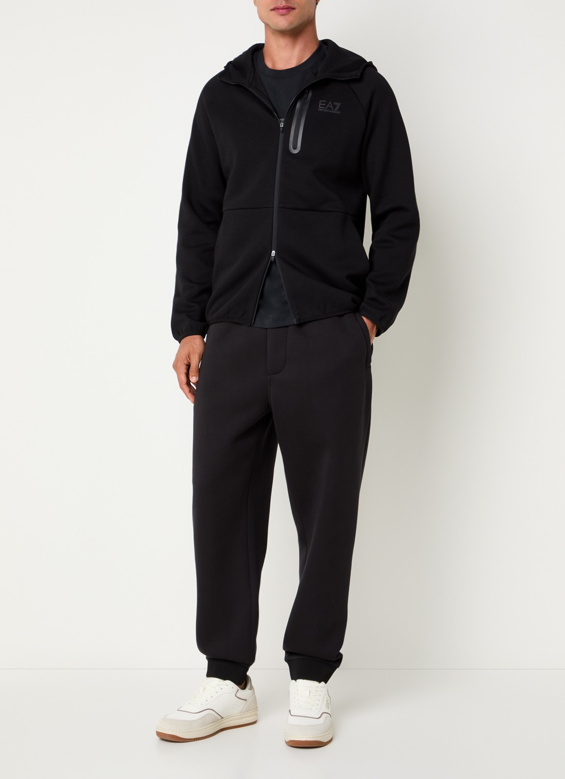 Armani Sweatvest met steekzakken - voorkant 2 zwart
