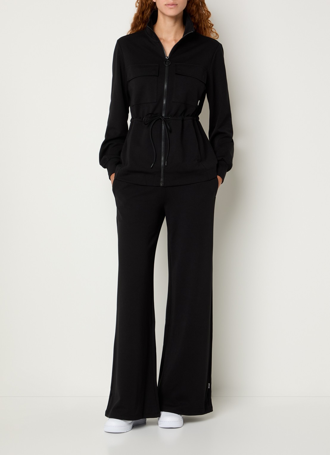 Armani Sweatvest met steekzakken - voorkant 2 zwart