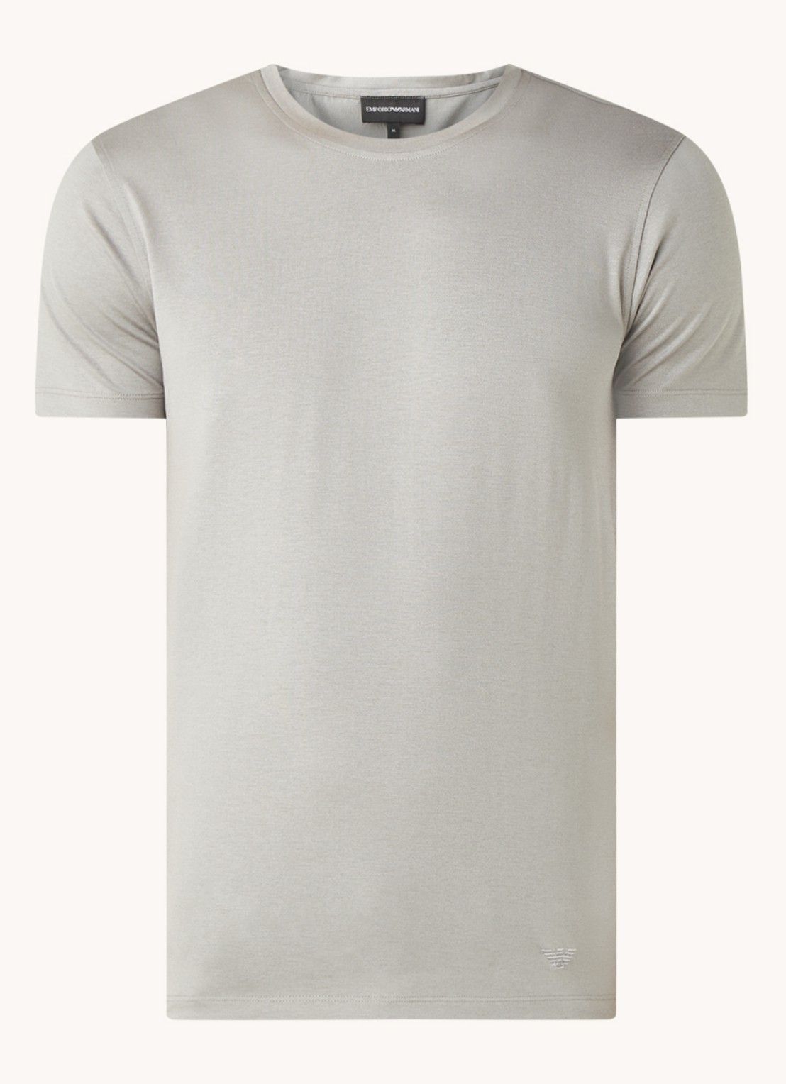 Armani T-shirt in zijdeblend - voorkant 3 grijs