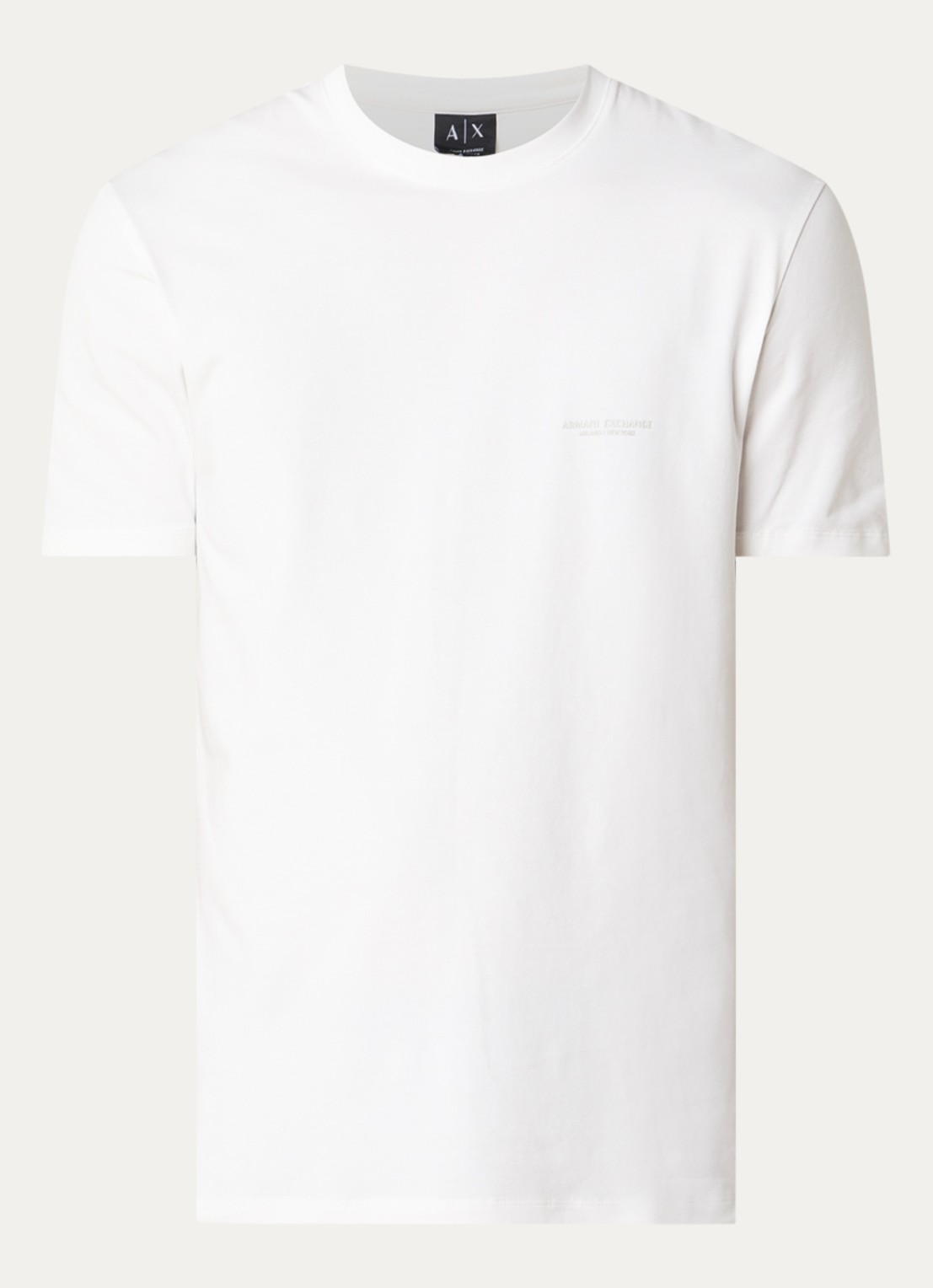 Armani T-shirt met 3D logo - voorkant gebroken wit