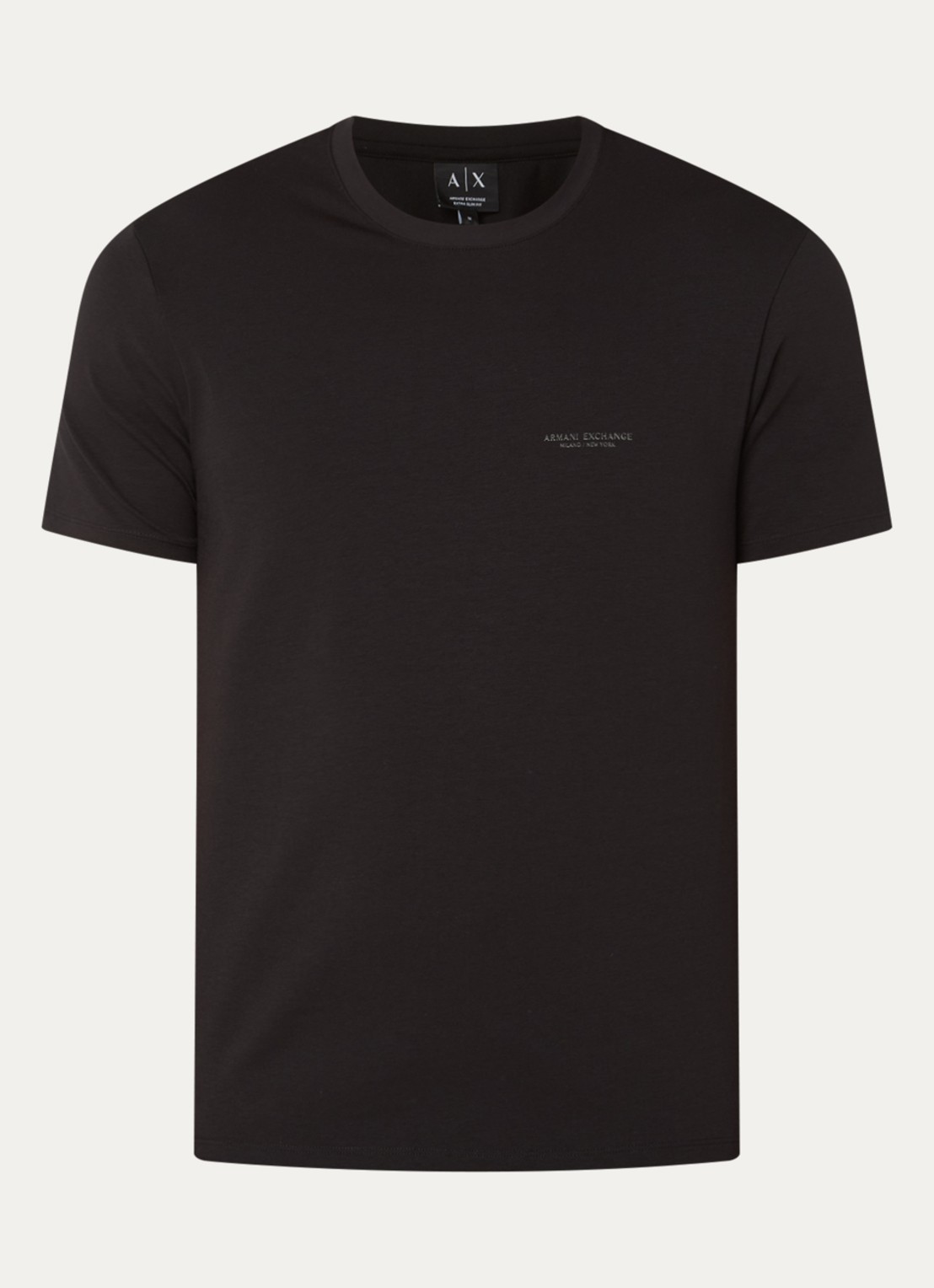 Armani T-shirt met 3D logo - voorkant black-uc001