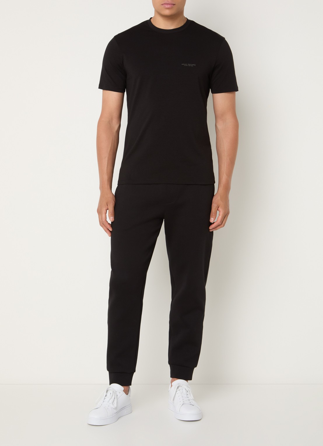 Armani T-shirt met 3D logo - voorkant 2 black-uc001
