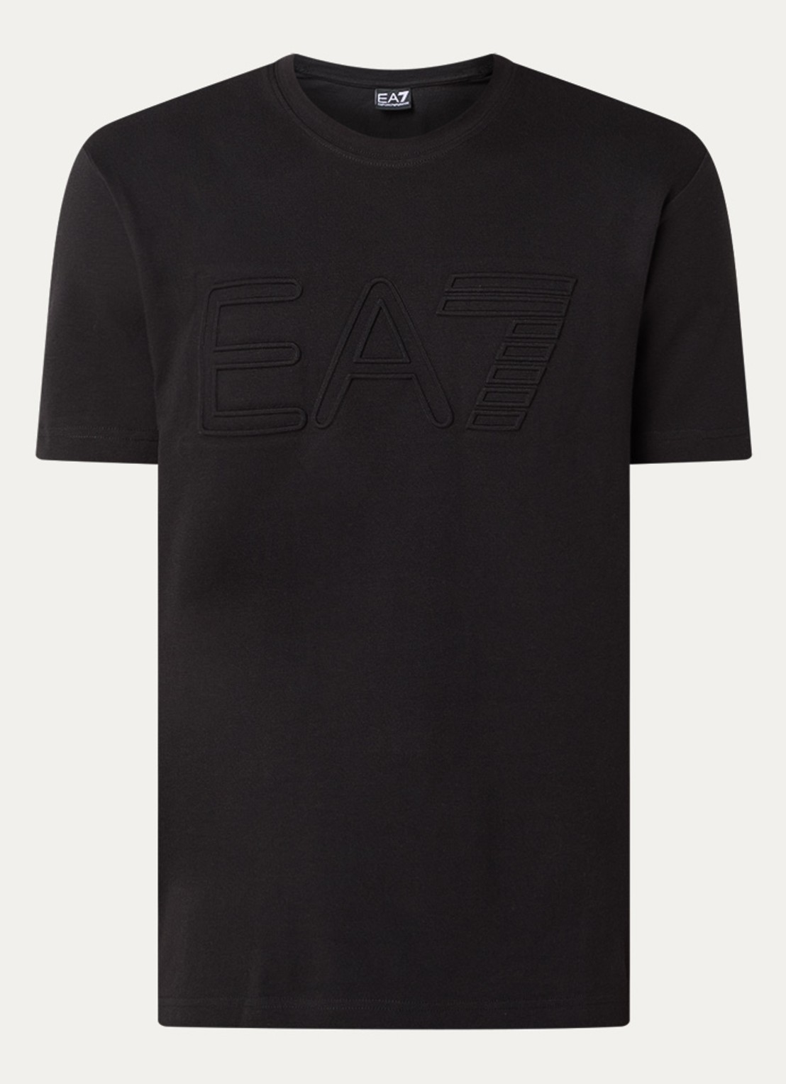 Armani T-shirt met 3D logoprint - voorkant 3 zwart