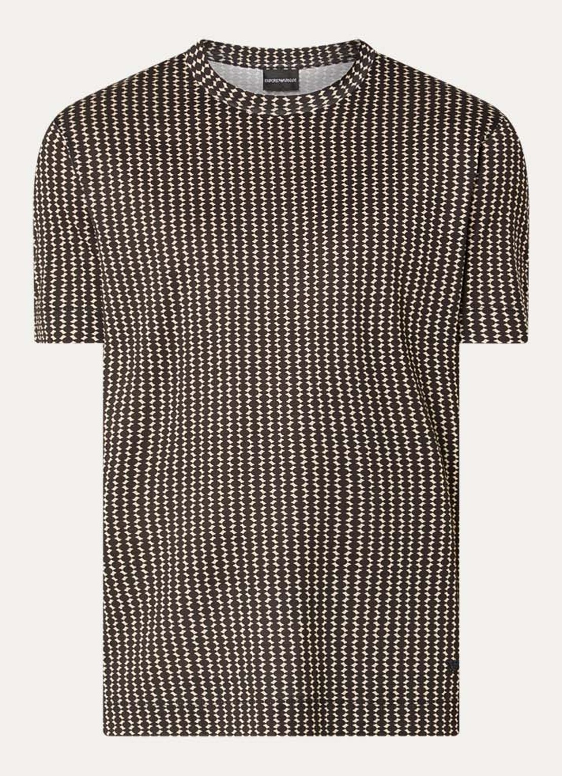 Armani T-shirt met grafische print - voorkant 2 zwart