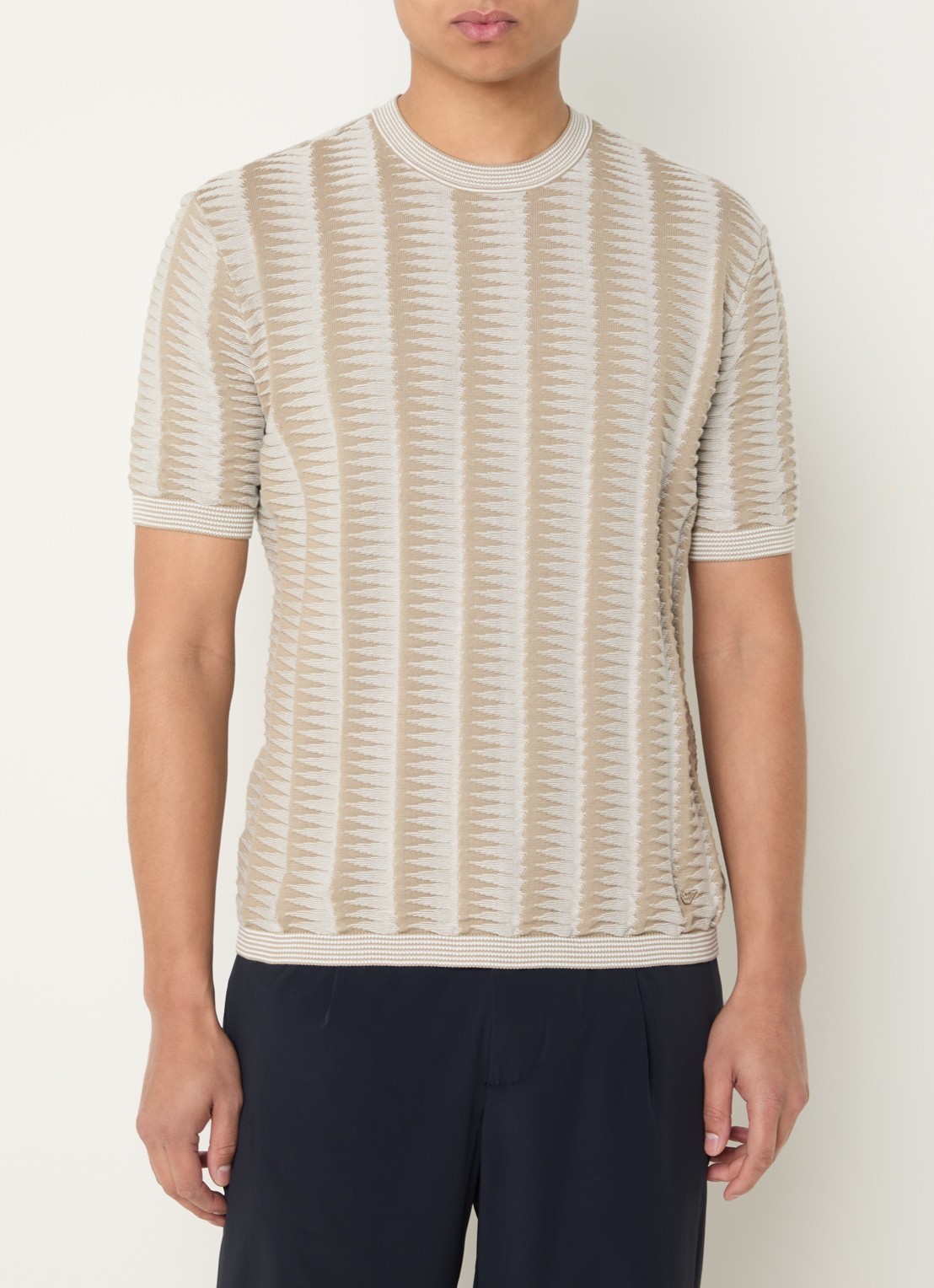 Armani T-shirt met grafische print - detail 4 antraciet