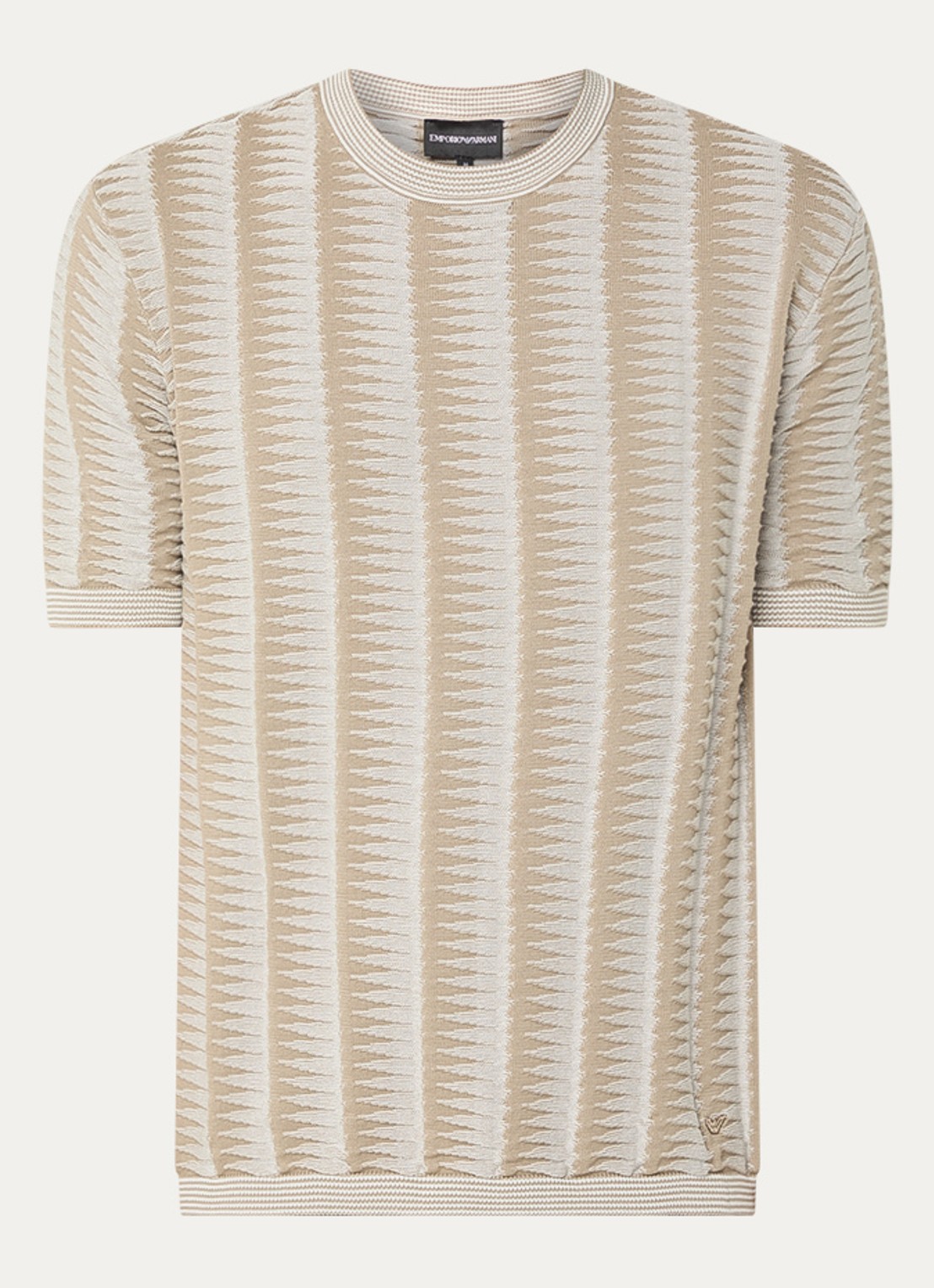 Armani T-shirt met grafische print - voorkant antraciet