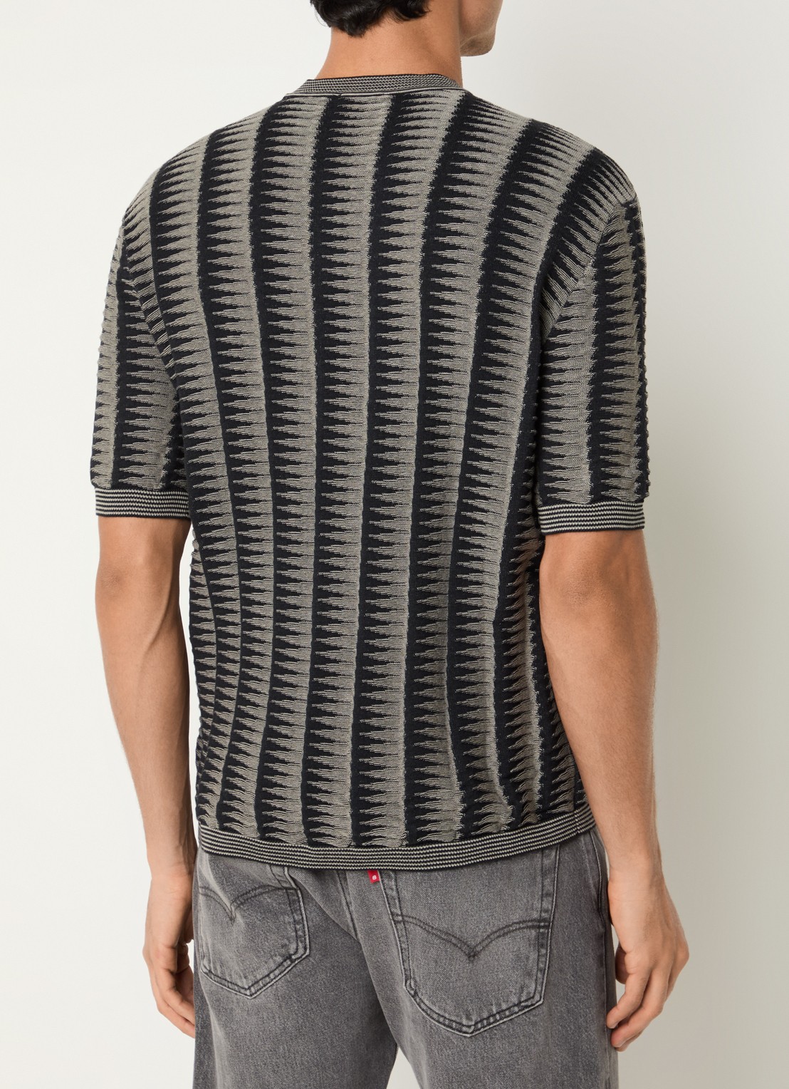 Armani T-shirt met grafische print - achterkant 4 zwart