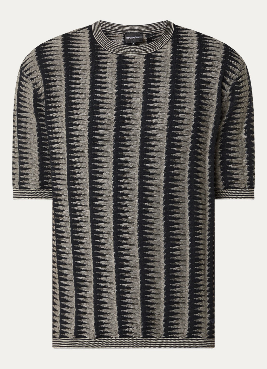 Armani T-shirt met grafische print - voorkant 2 zwart