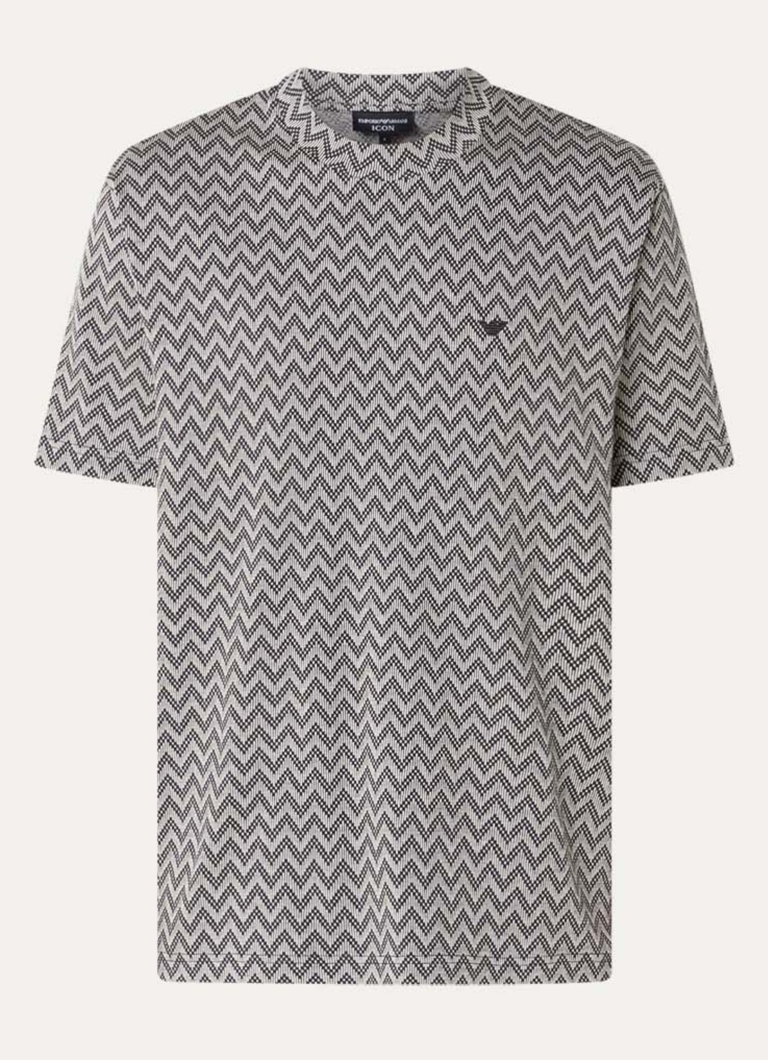 Armani T-shirt met grafische print - voorkant 2 antraciet