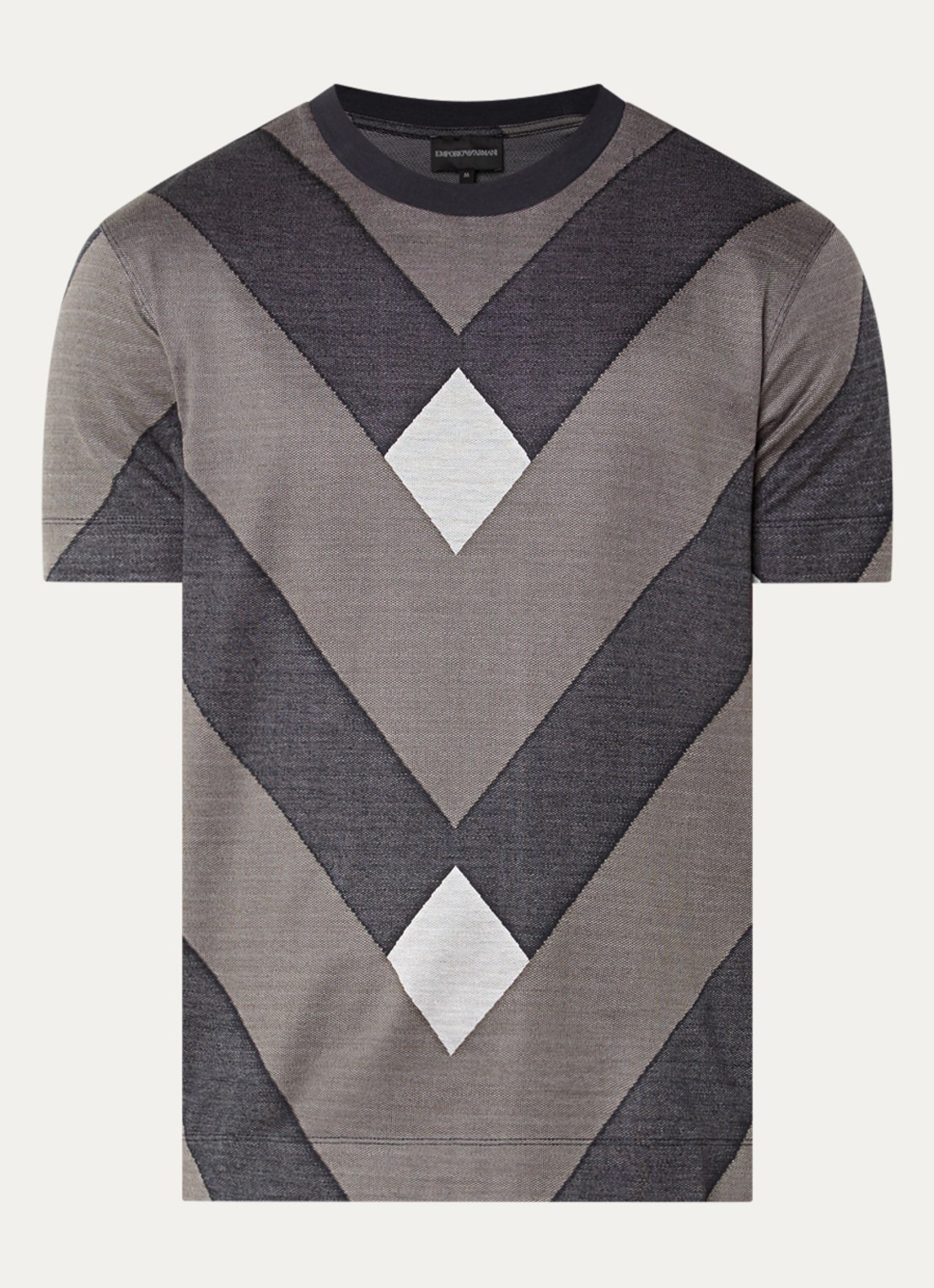 Armani T-shirt met grafische print - voorkant 2 middengrijs