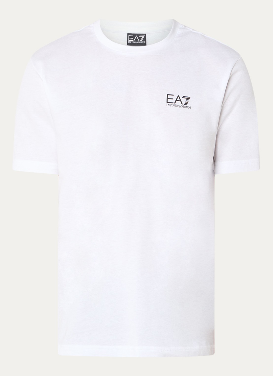 Armani T-shirt met logo- en backprint - voorkant 3 wit