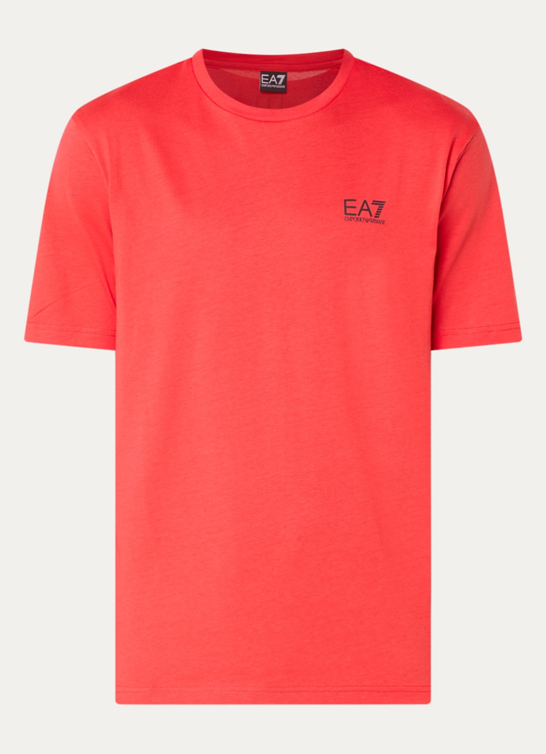Armani T-shirt met logo- en backprint - voorkant 2 rood