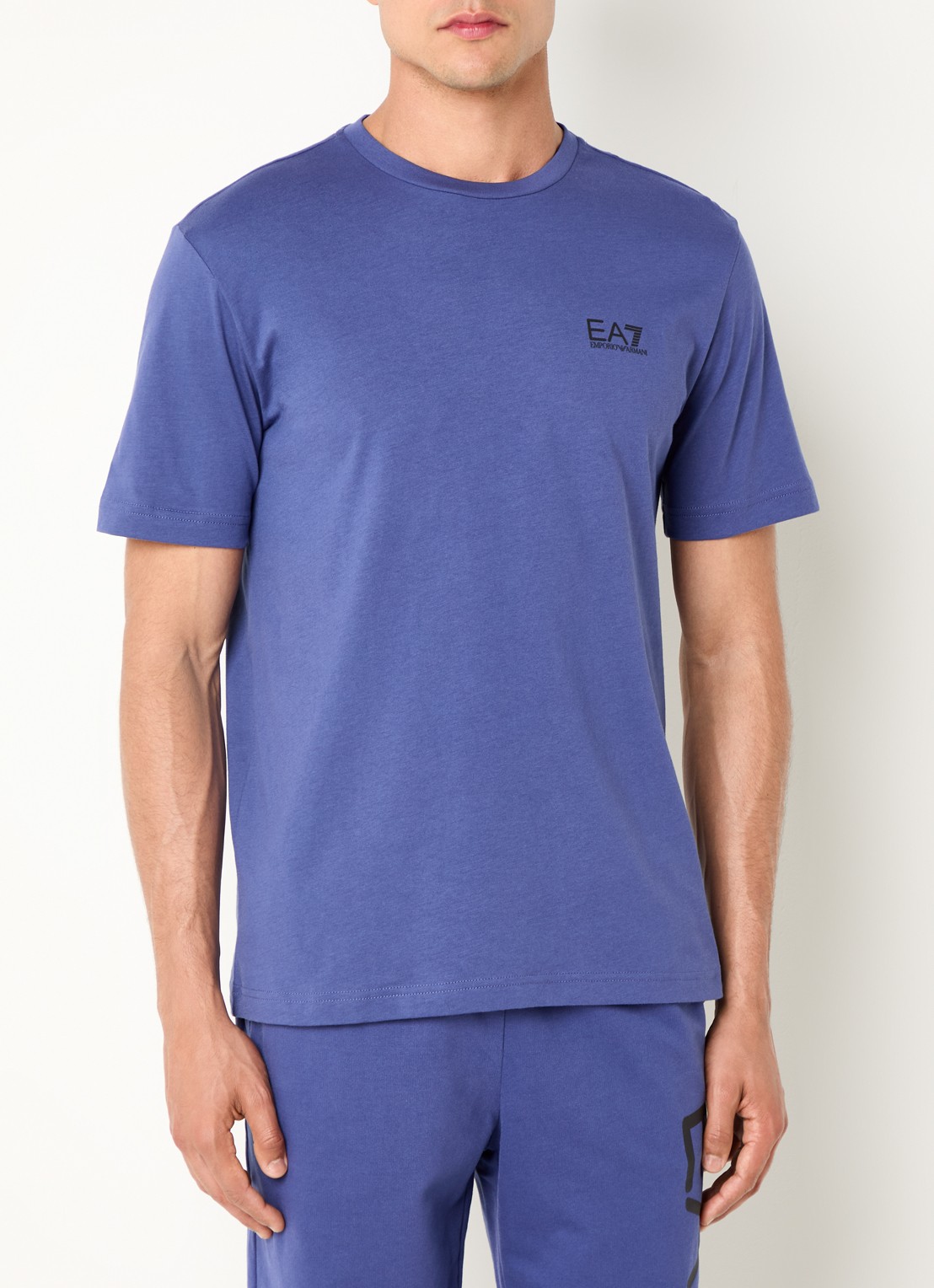 Armani T-shirt met logo- en backprint - achterkant 3 blauw