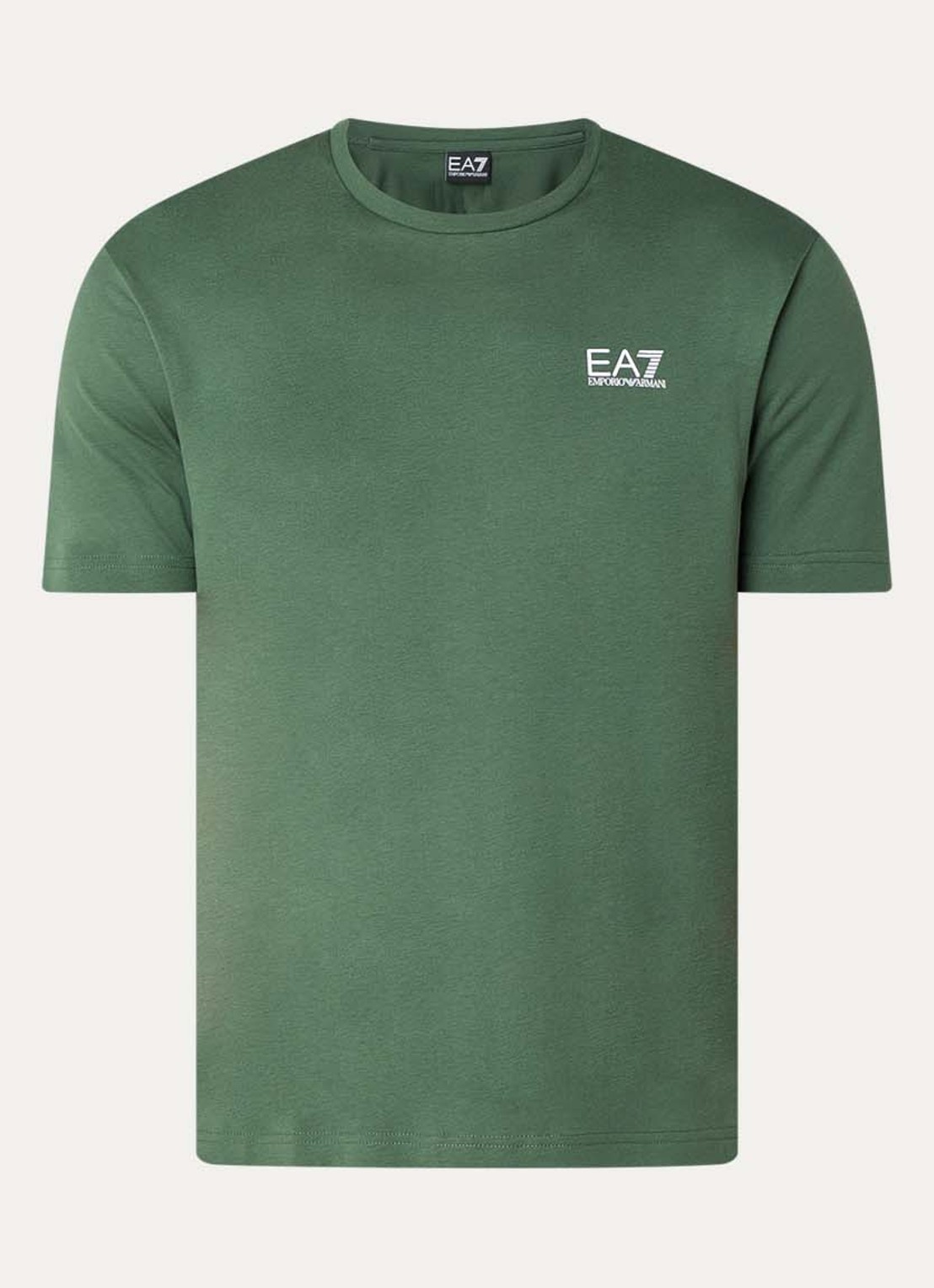 Armani T-shirt met logo- en backprint - voorkant 3 groen