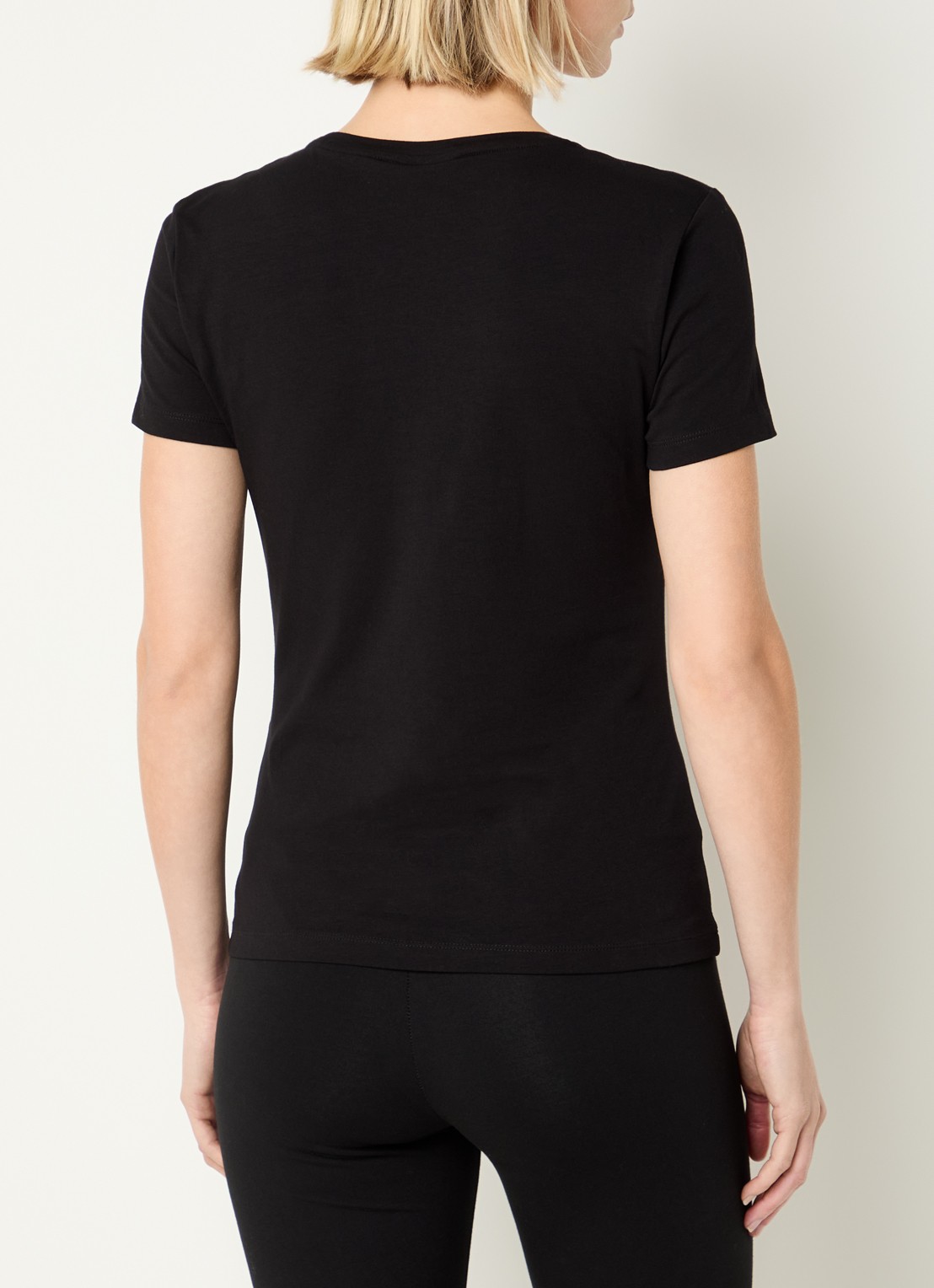 Armani T-shirt met logo en lurex - achterkant 4 diepzwart