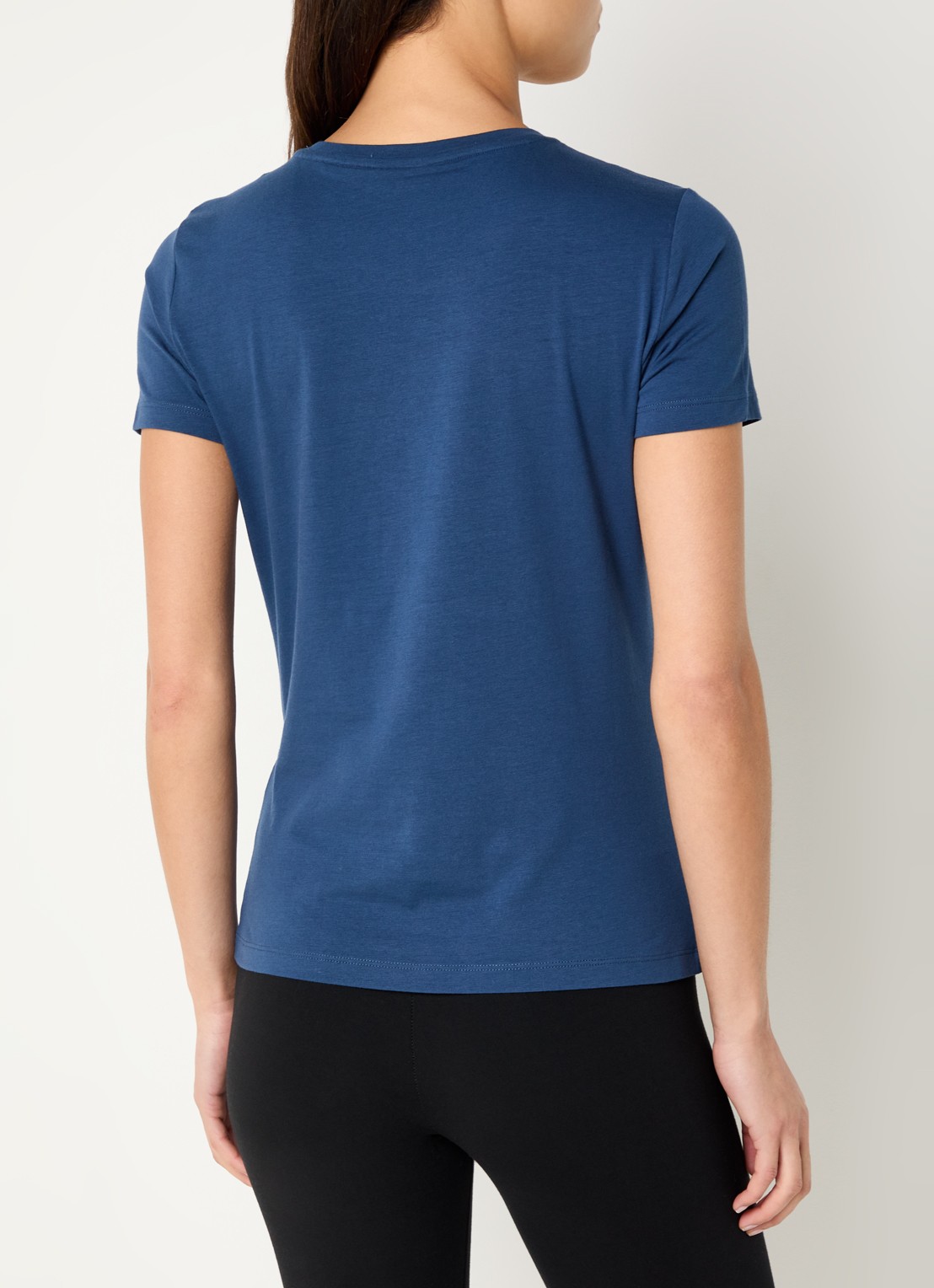 Armani T-shirt met logo en lurex - achterkant 3 blauw