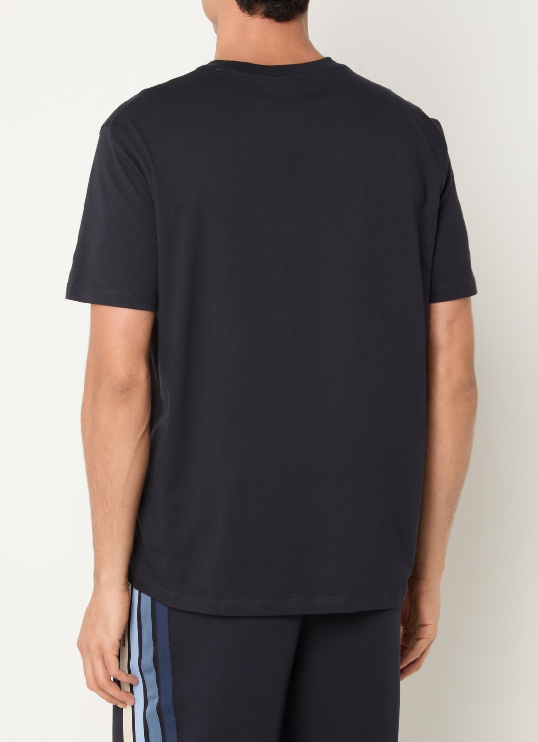 Armani T-shirt met logo en print - achterkant 3 donkerblauw