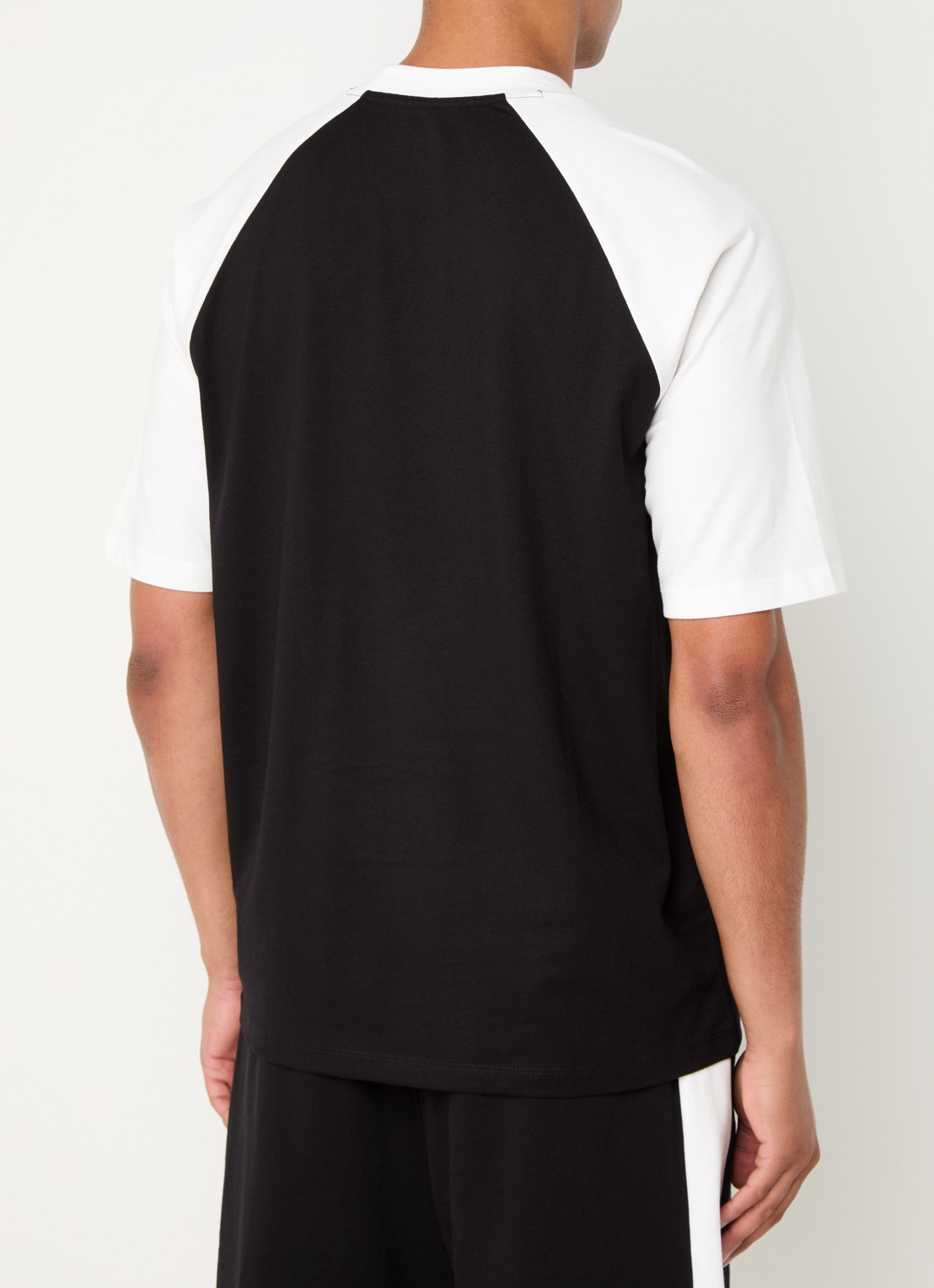Armani T-shirt met logo en stretch - achterkant zwart