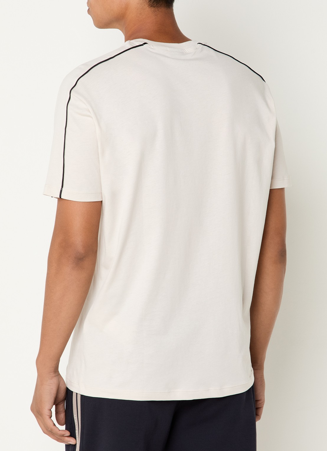 Armani T-shirt met logo - achterkant gebroken wit