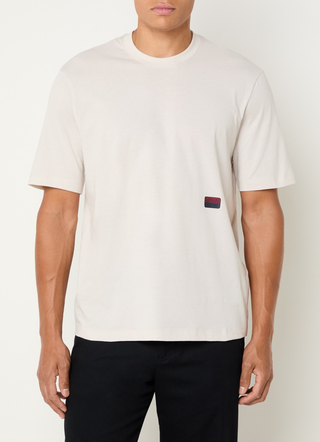 Armani T-shirt met logo - detail 3 beige