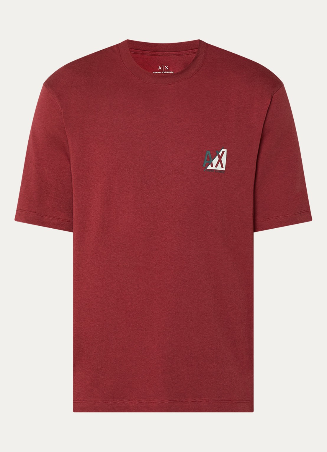Armani T-shirt met logo - voorkant donkerrood