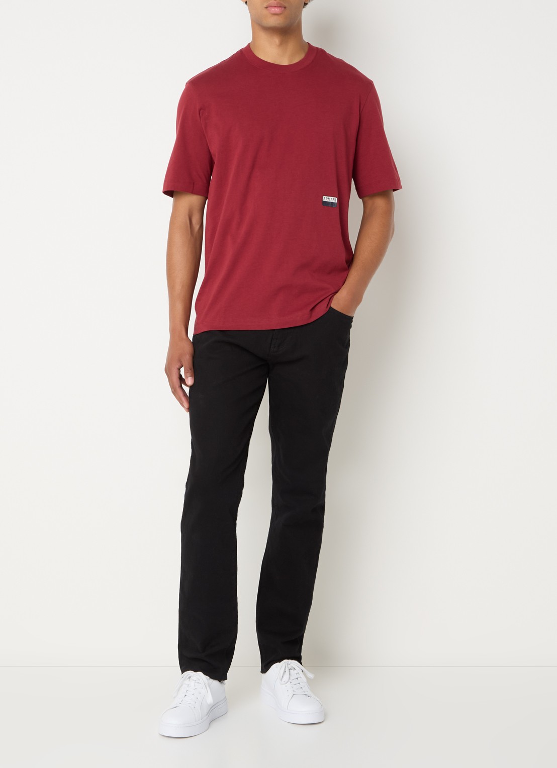 Armani T-shirt met logo - voorkant 4 rood
