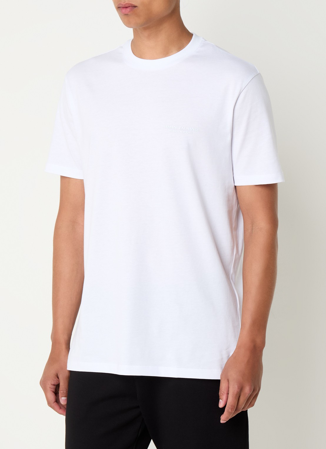 Armani T-shirt met logo - detail 4 wit