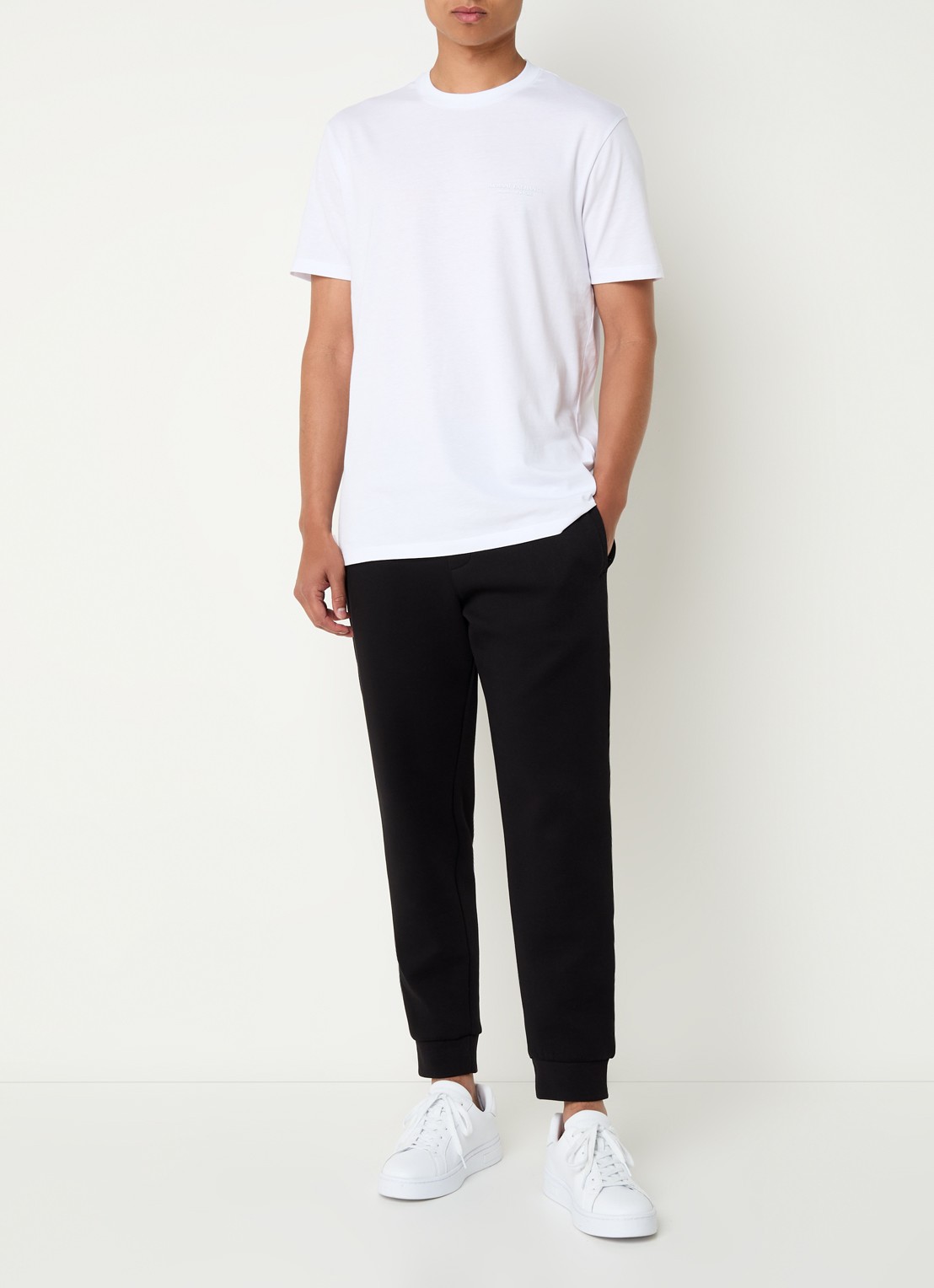 Armani T-shirt met logo - voorkant 3 wit