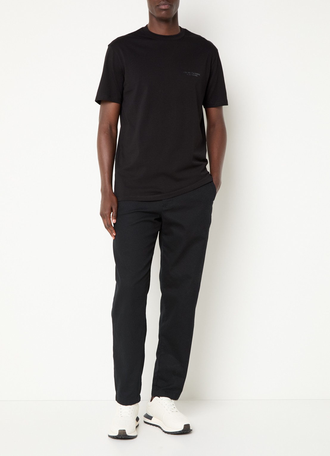 Armani T-shirt met logo - voorkant 3 zwart
