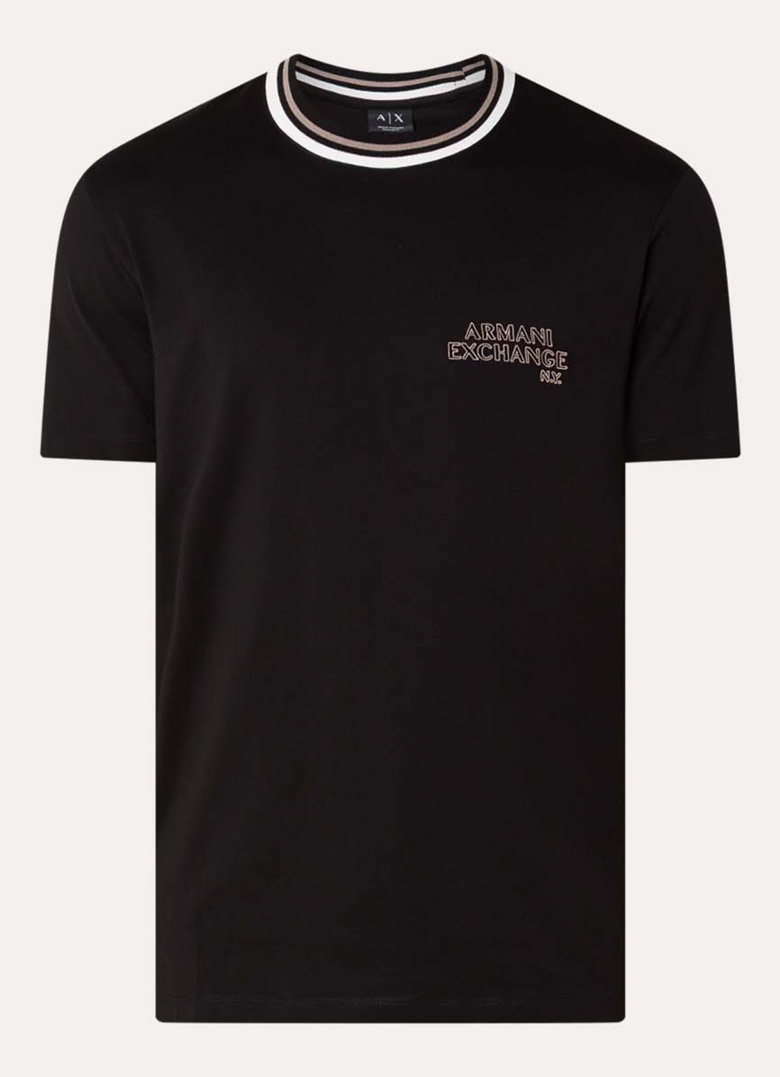 Armani T-shirt met logo - voorkant 2 zwart