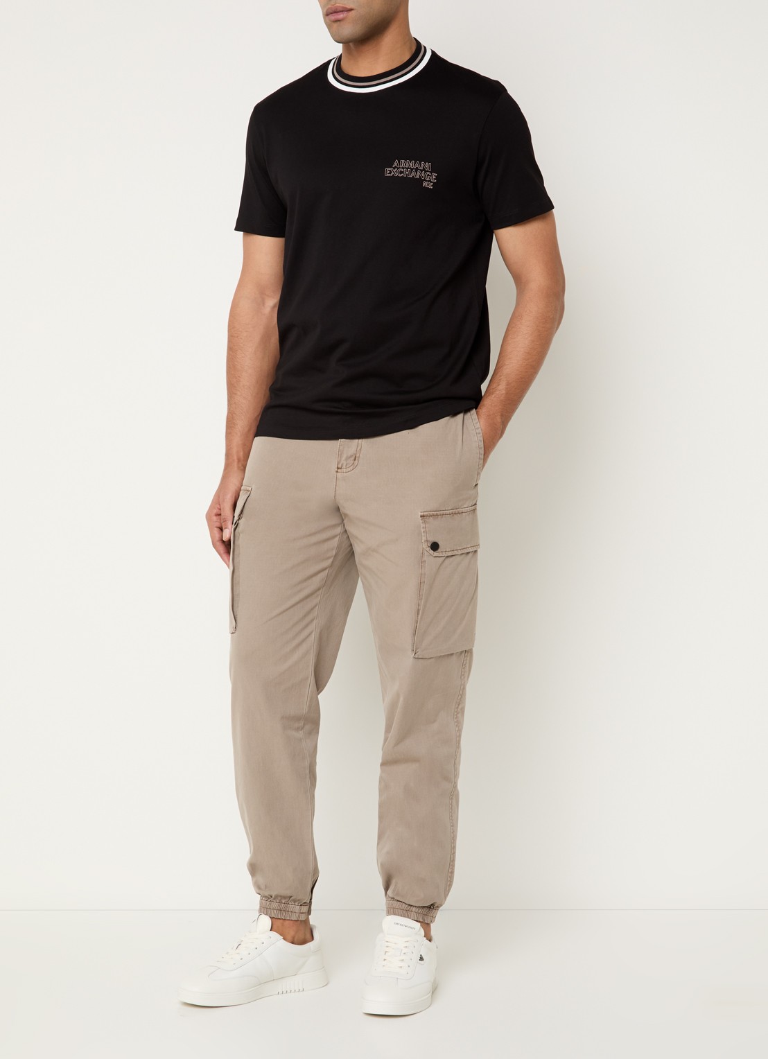Armani T-shirt met logo - voorkant 3 zwart