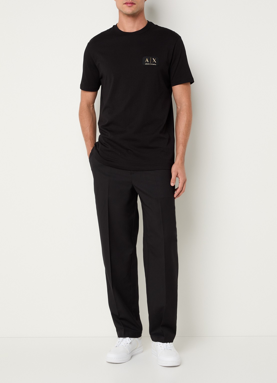 Armani T-shirt met logo - voorkant 3 zwart