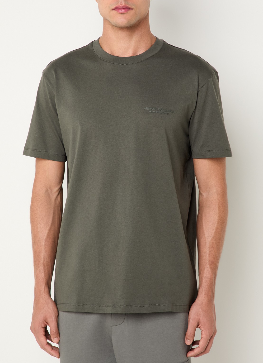 Armani T-shirt met logo - detail 4 taupe