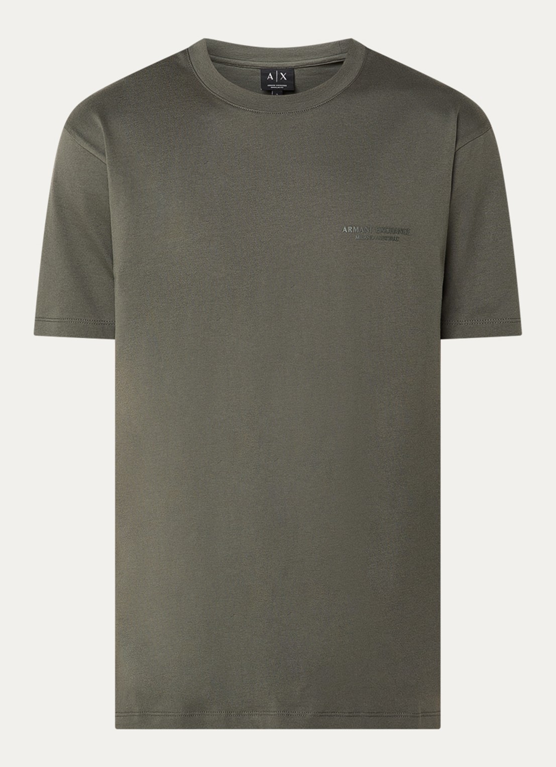 Armani T-shirt met logo - voorkant 2 taupe