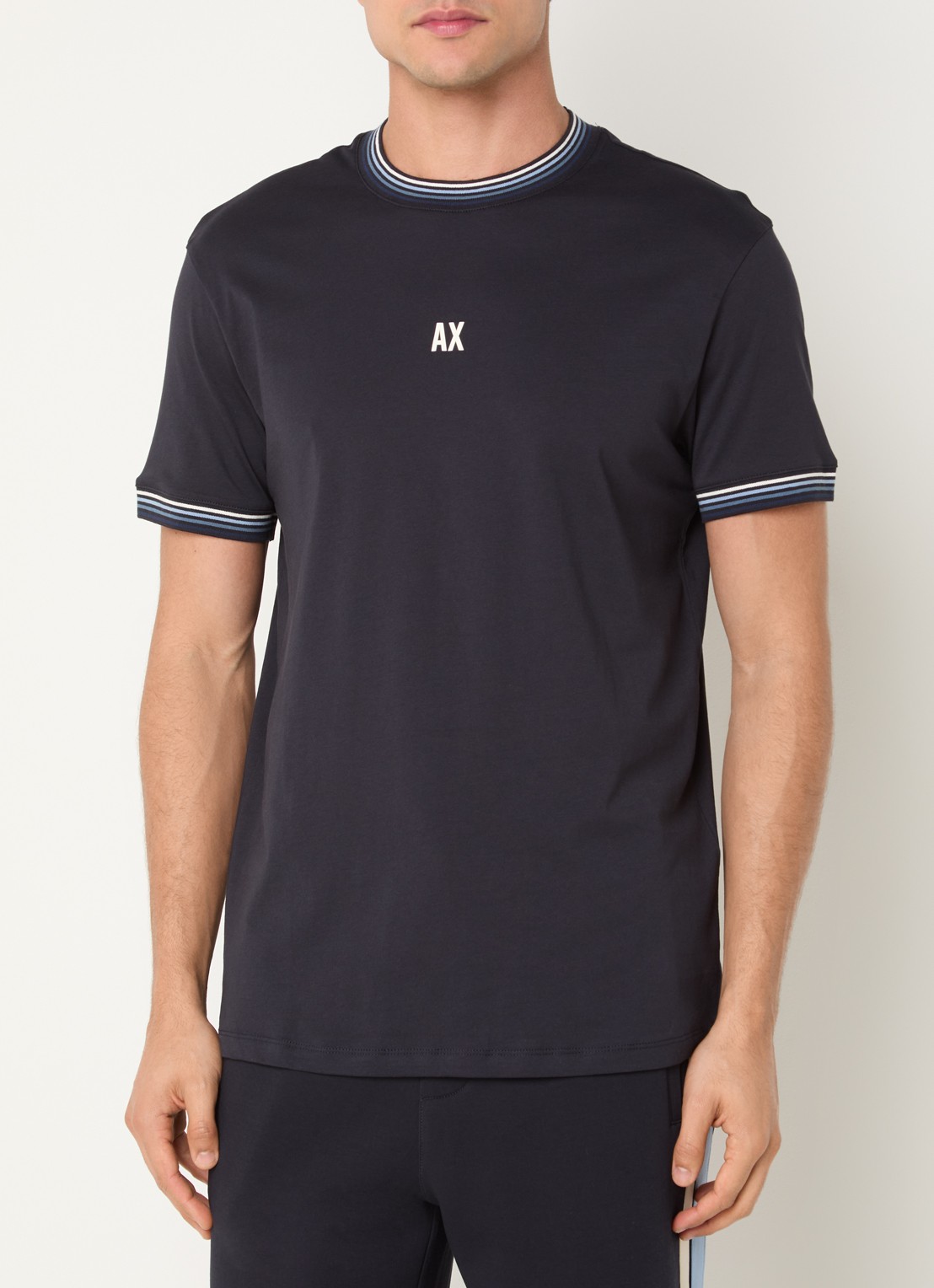 Armani T-shirt met logo - detail donkerblauw
