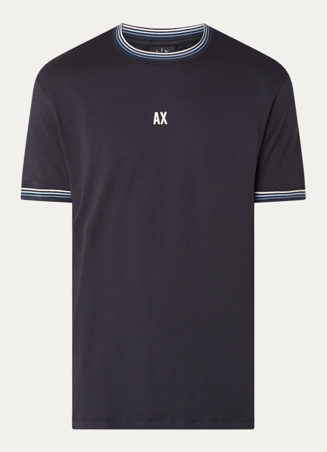 Armani T-shirt met logo - voorkant 2 donkerblauw