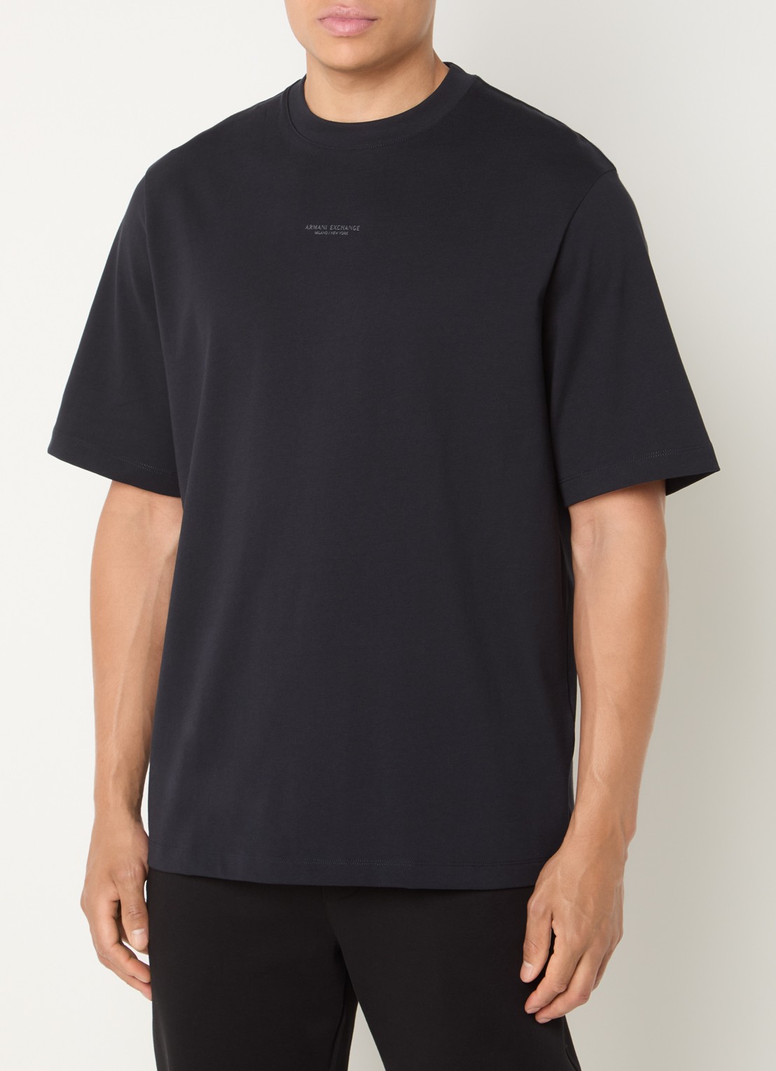 Armani T-shirt met logo - detail 4 donkerblauw