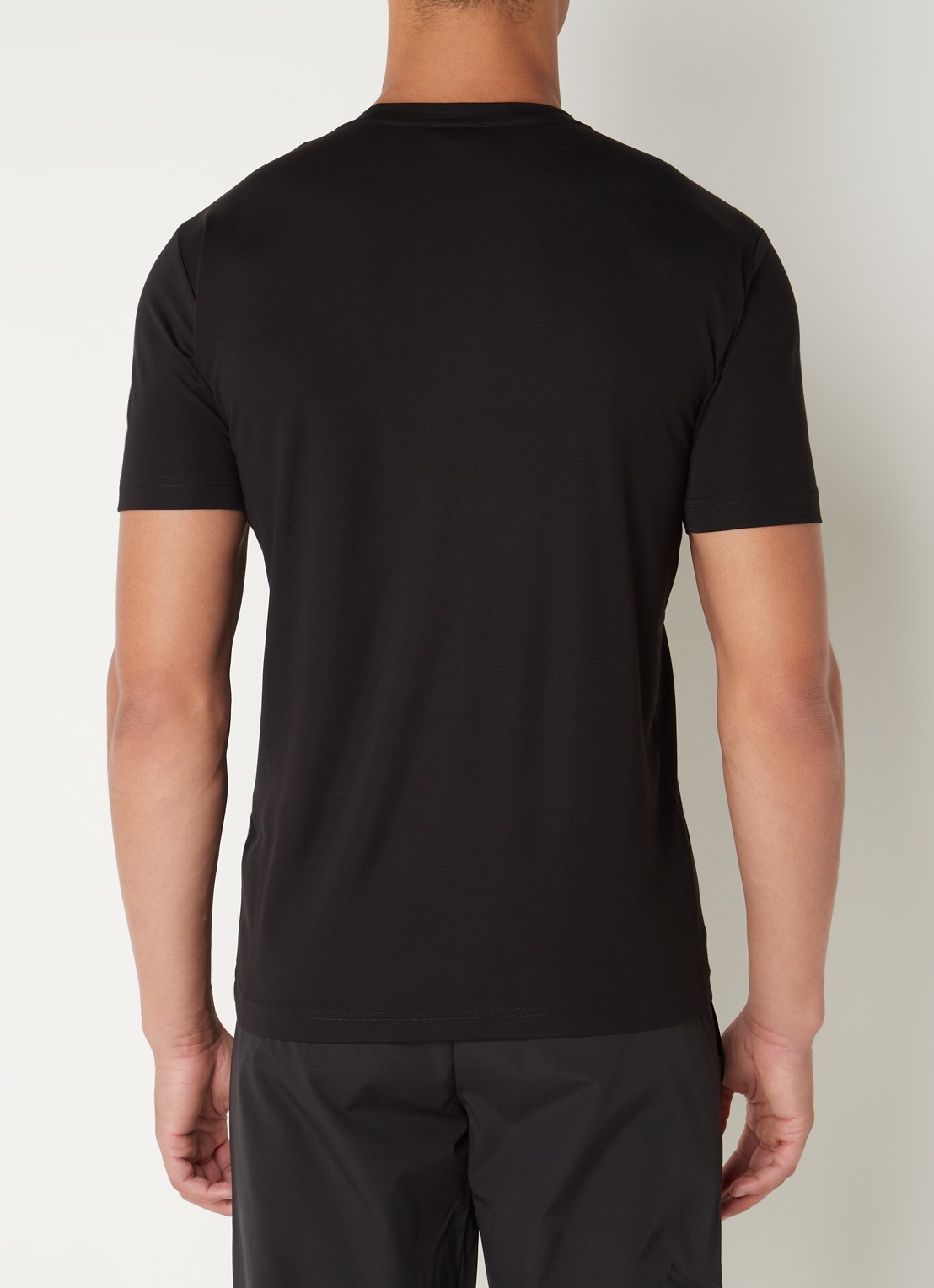 Armani T-shirt met logo  - achterkant zwart