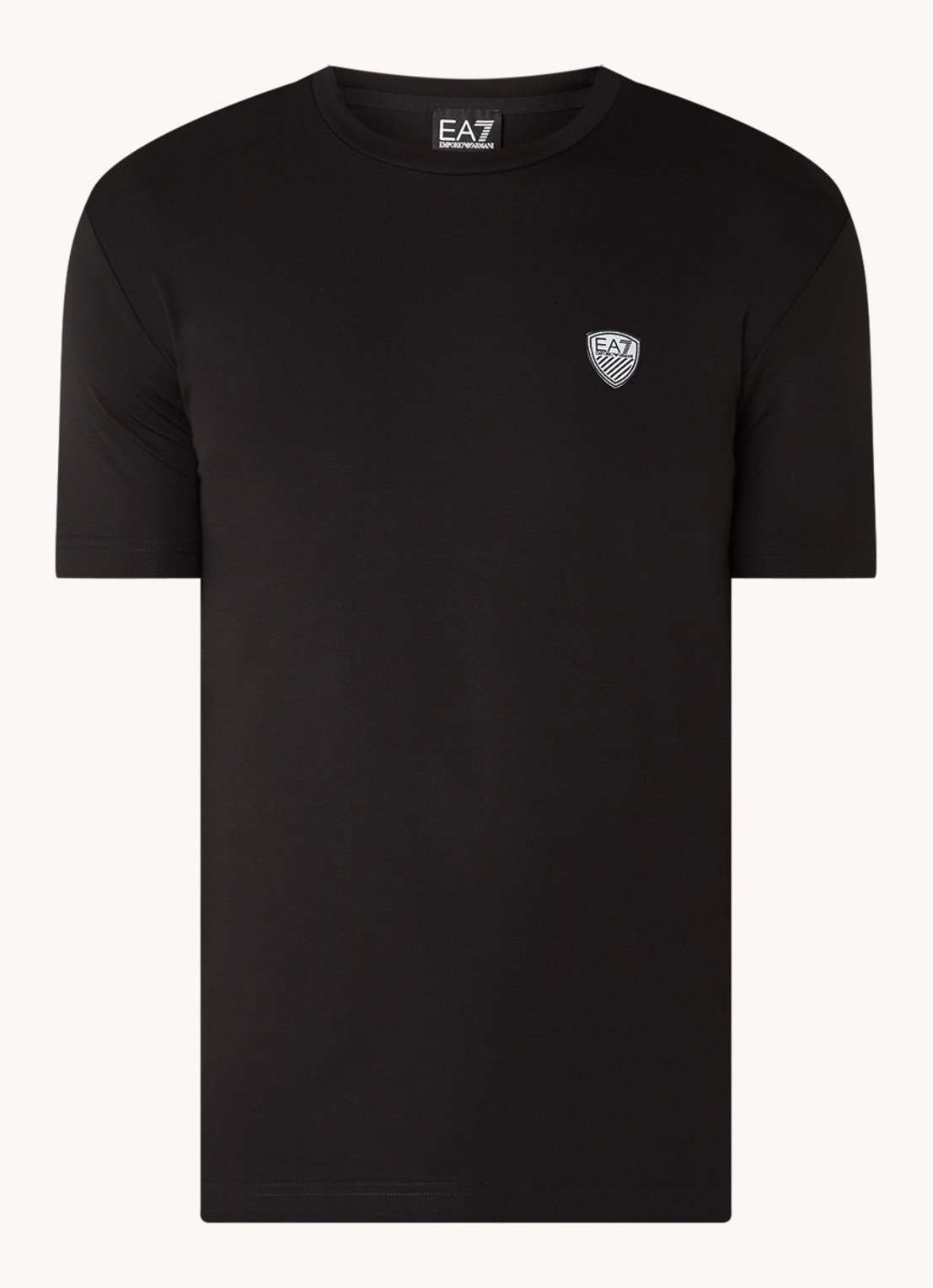 Armani T-shirt met logo  - voorkant 2 zwart