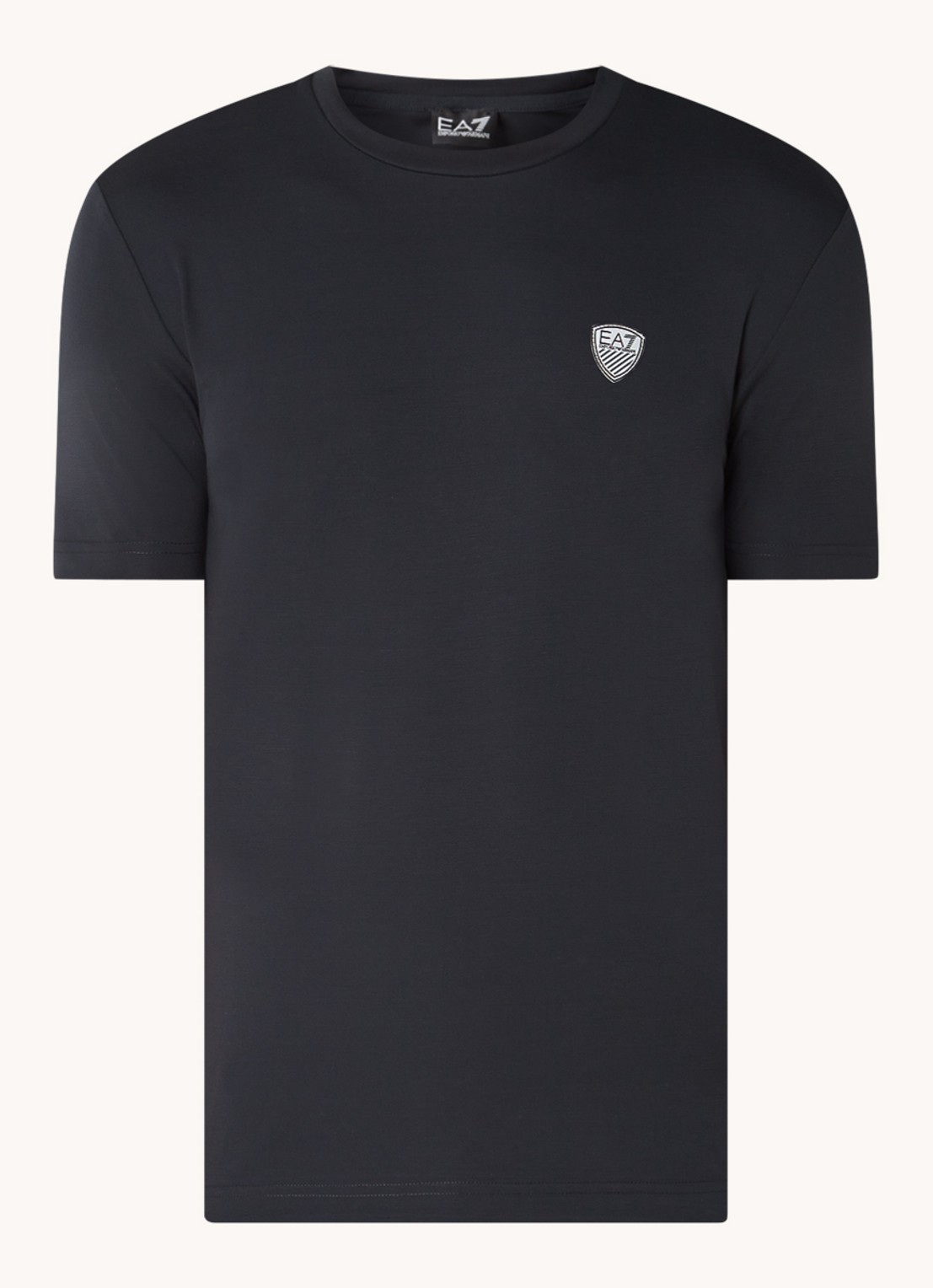 Armani T-shirt met logo  - voorkant donkerblauw