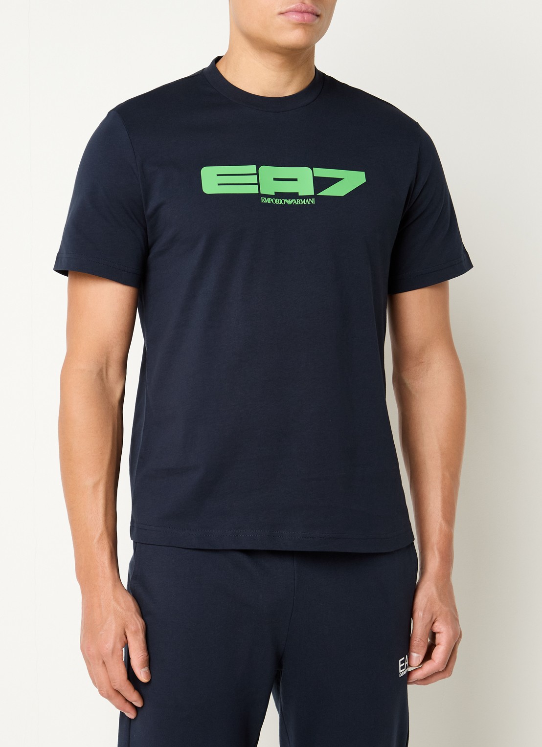 Armani T-shirt met logo - detail 4 donkerblauw
