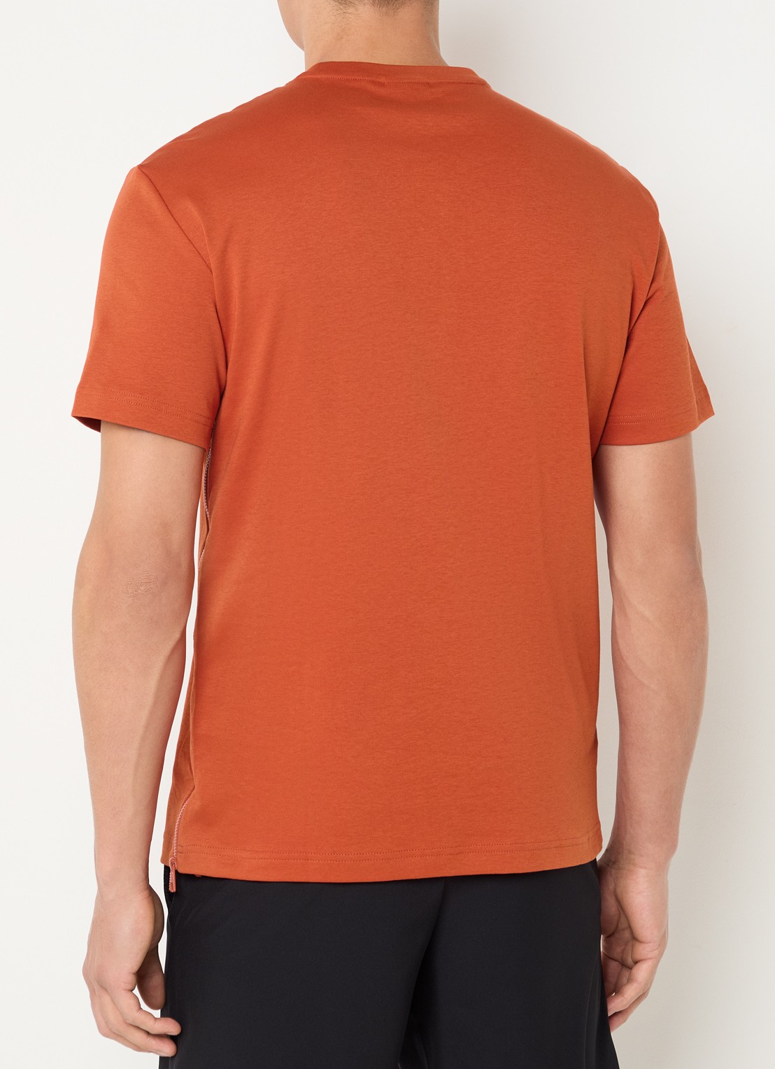 Armani T-shirt met logo - achterkant oranjerood