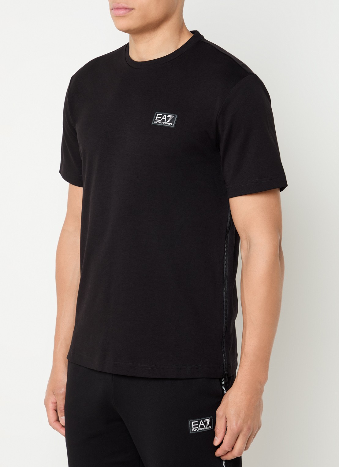Armani T-shirt met logo - detail 4 zwart