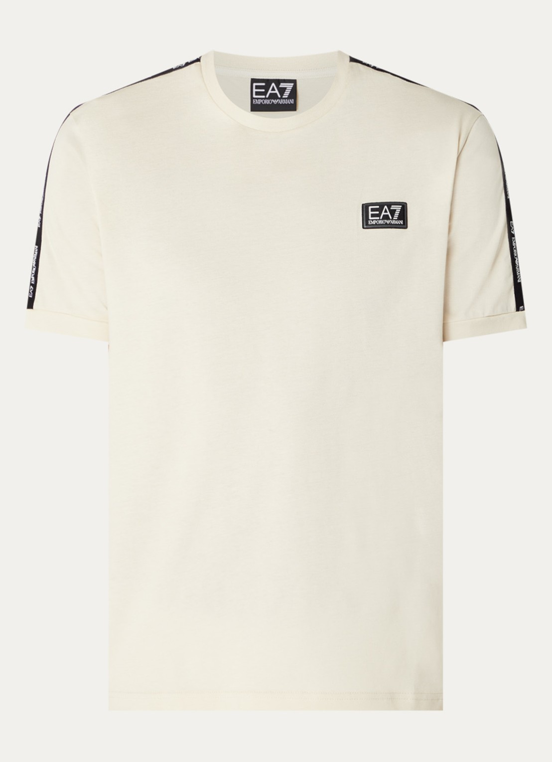 Armani T-shirt met logo - voorkant beige
