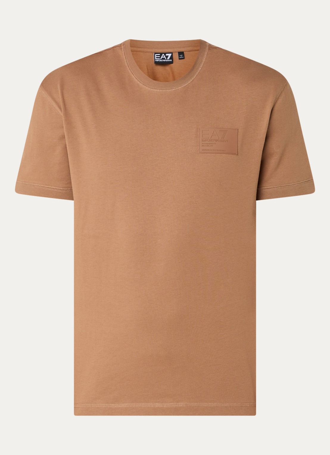Armani T-shirt met logo - voorkant camel