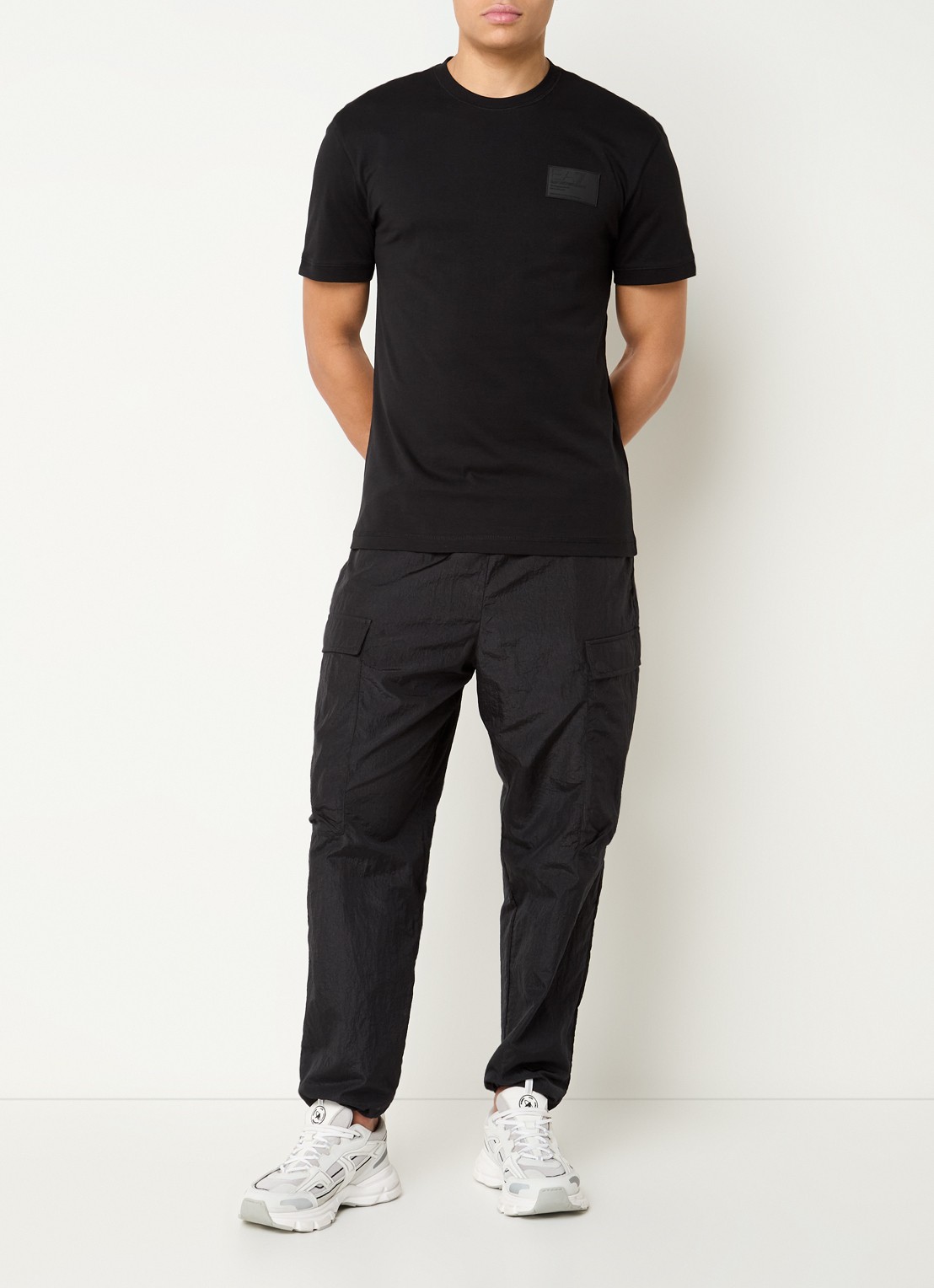 Armani T-shirt met logo - voorkant 2 zwart