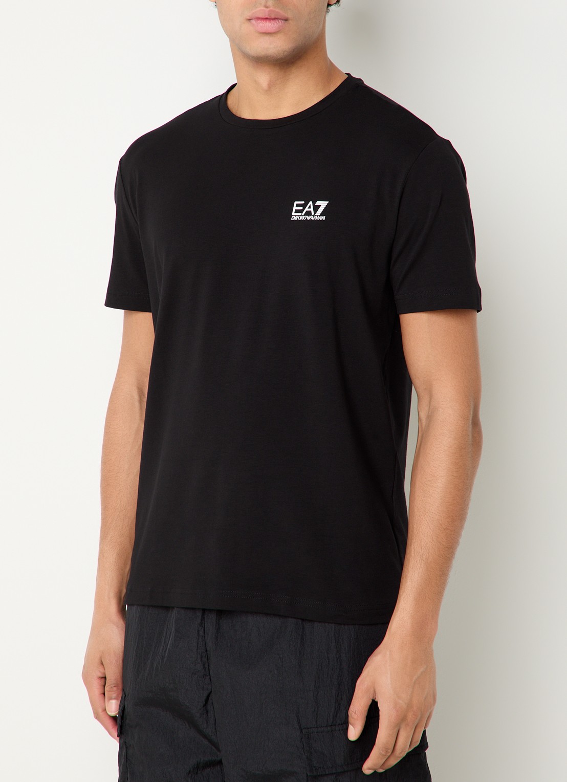 Armani T-shirt met logo - detail 4 zwart
